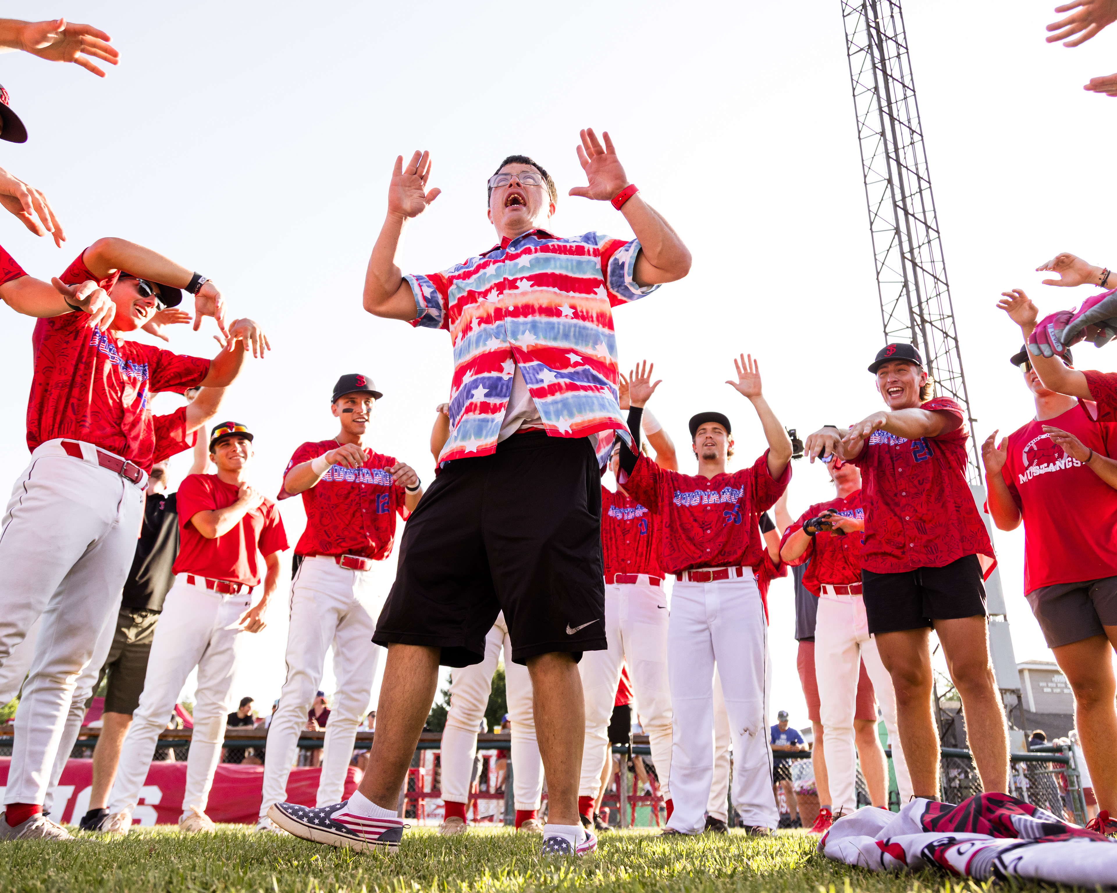 Matt Ziesel hypes up players pregame
