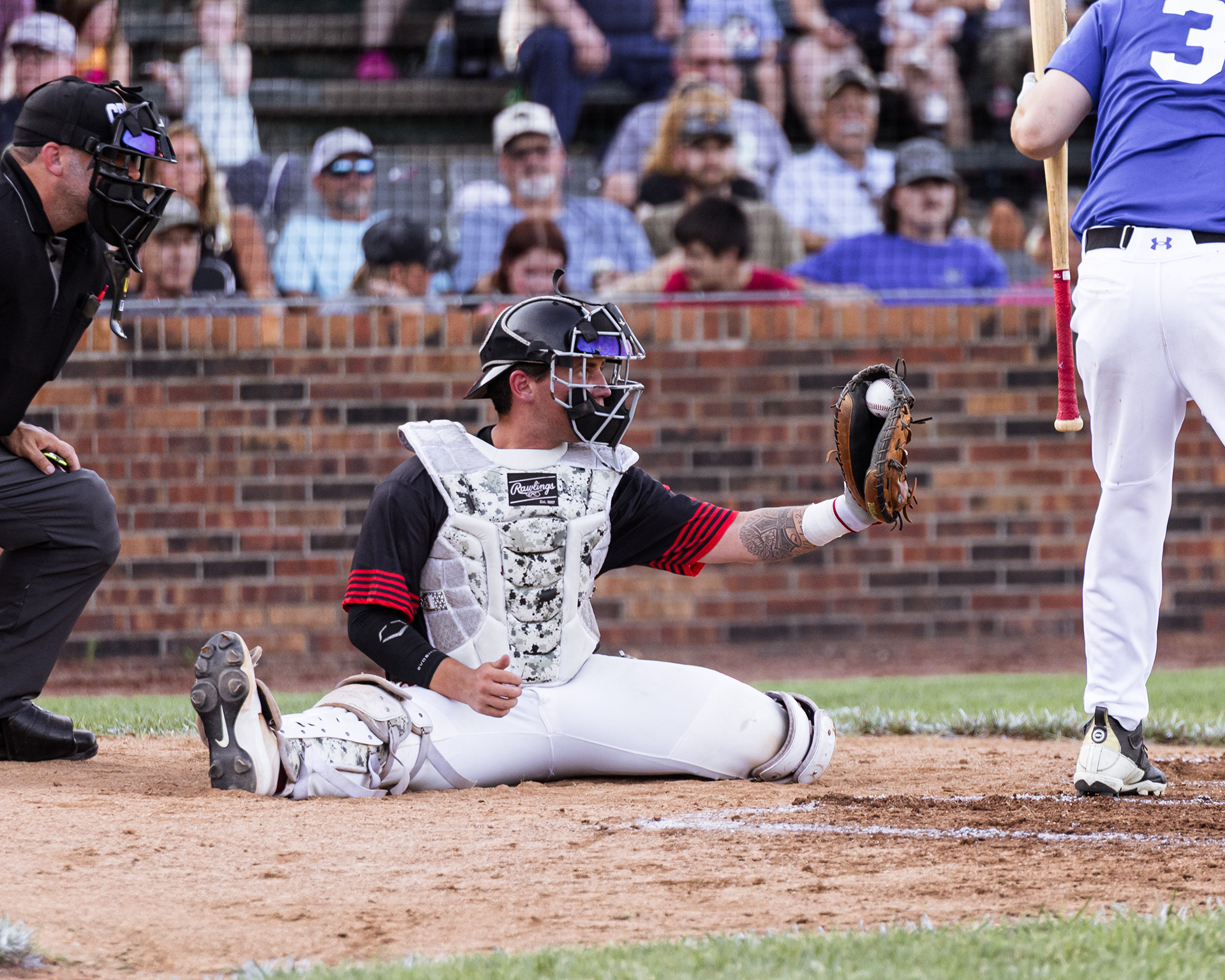Jase Johnson attempts to frame a pitch