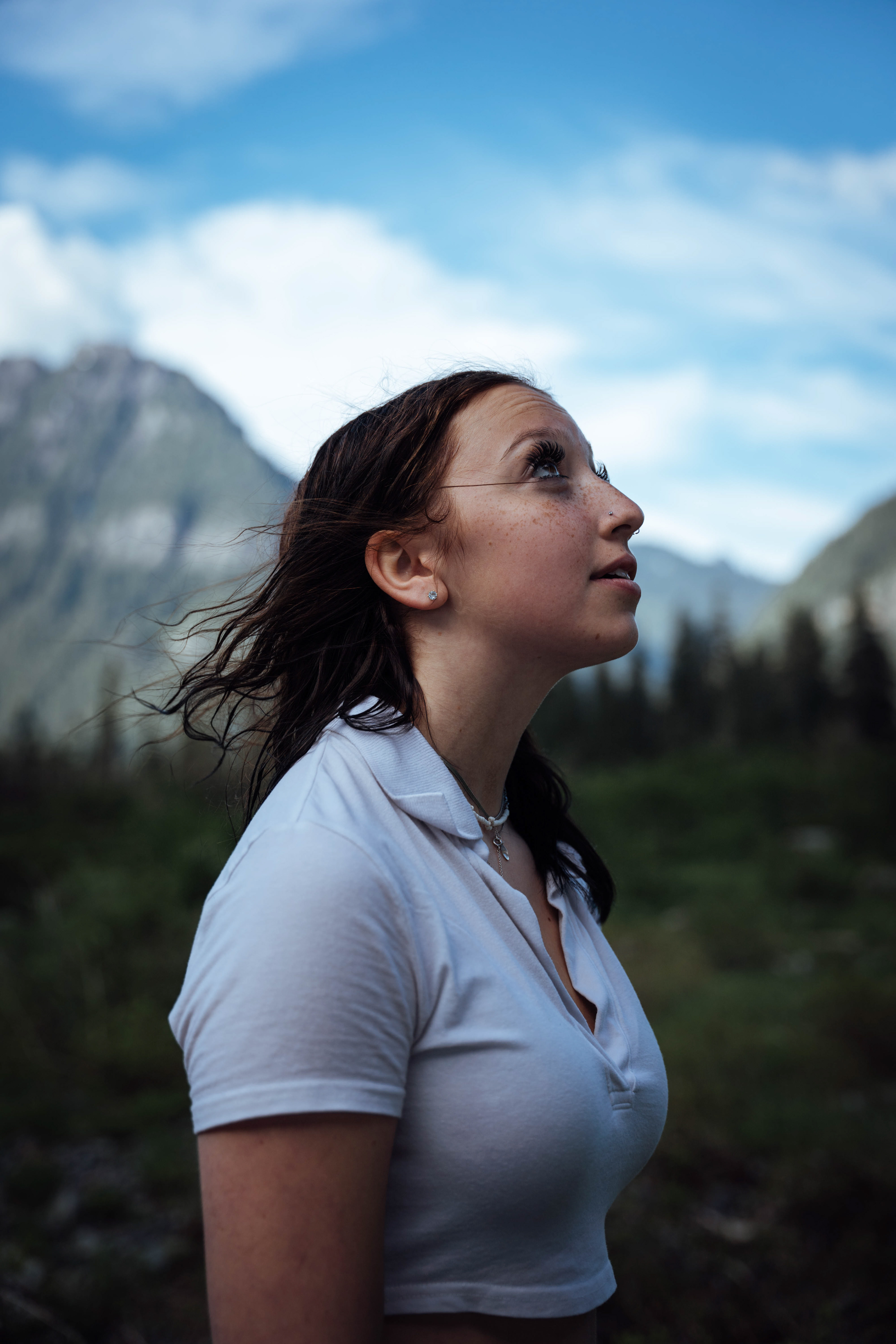 On the trail at big four ice caves