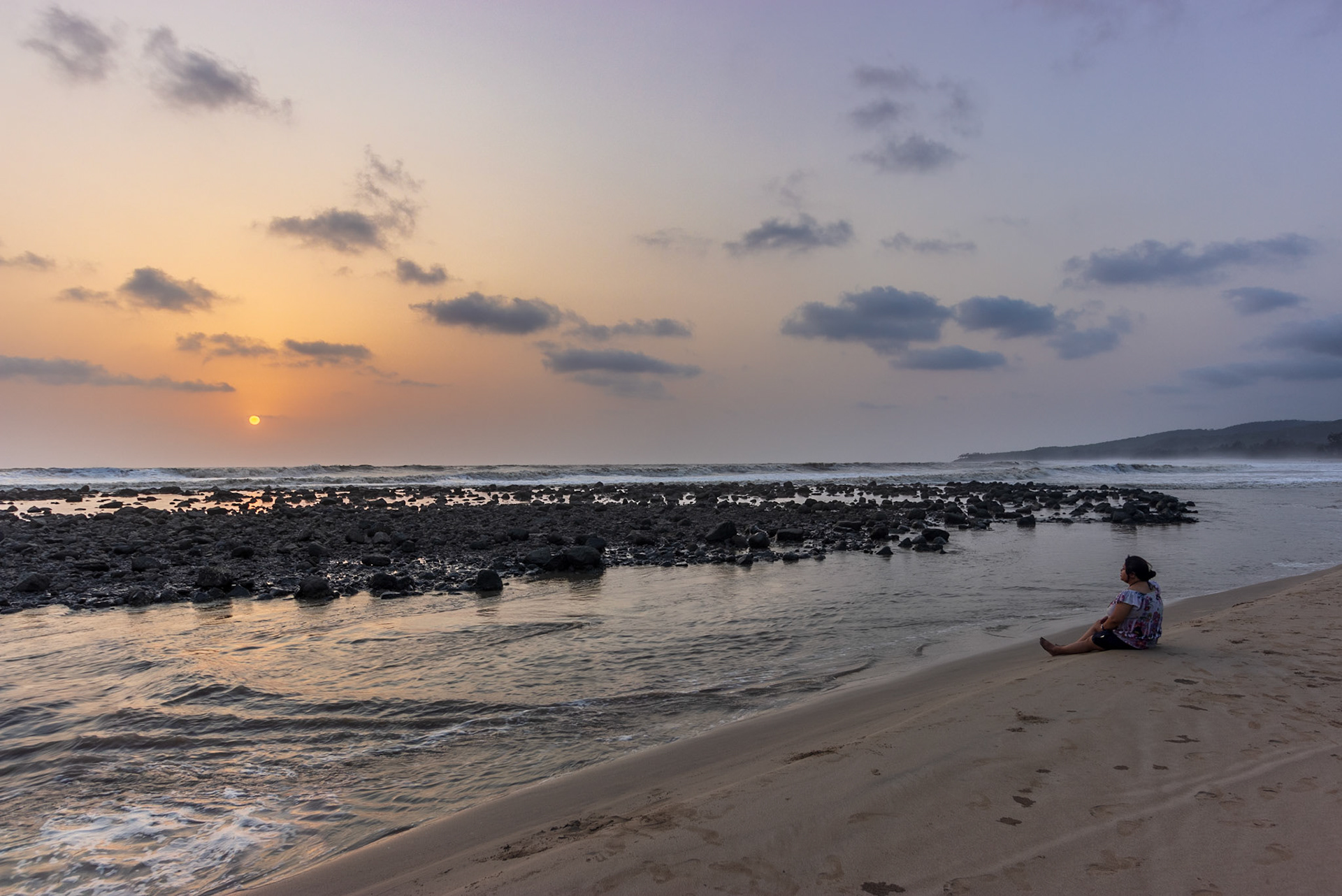 Nothing beats a tranquil beach watching the setting sun.