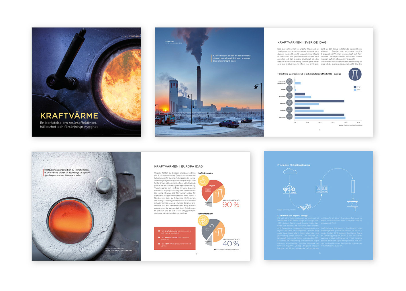 Kraftvärmeföreningen - Bokformgivning och illustrationer