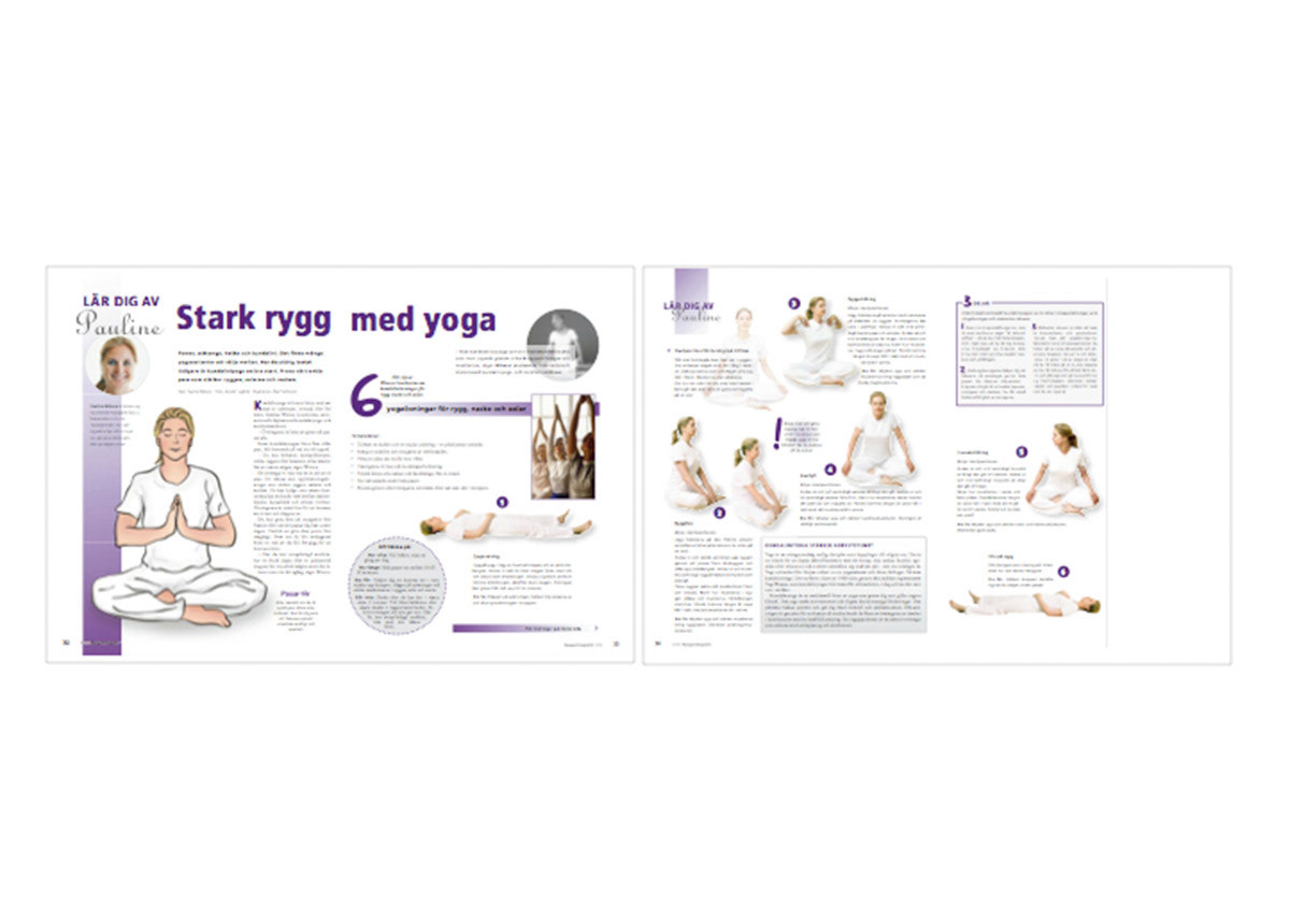 Massage & Kroppsvård - Tidningslayout, illustrationer