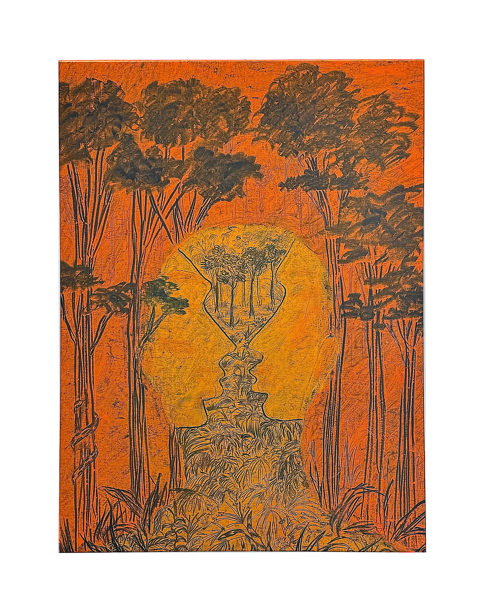 I CREATE, Mixed media on Paper, 13in x 17in, 2024