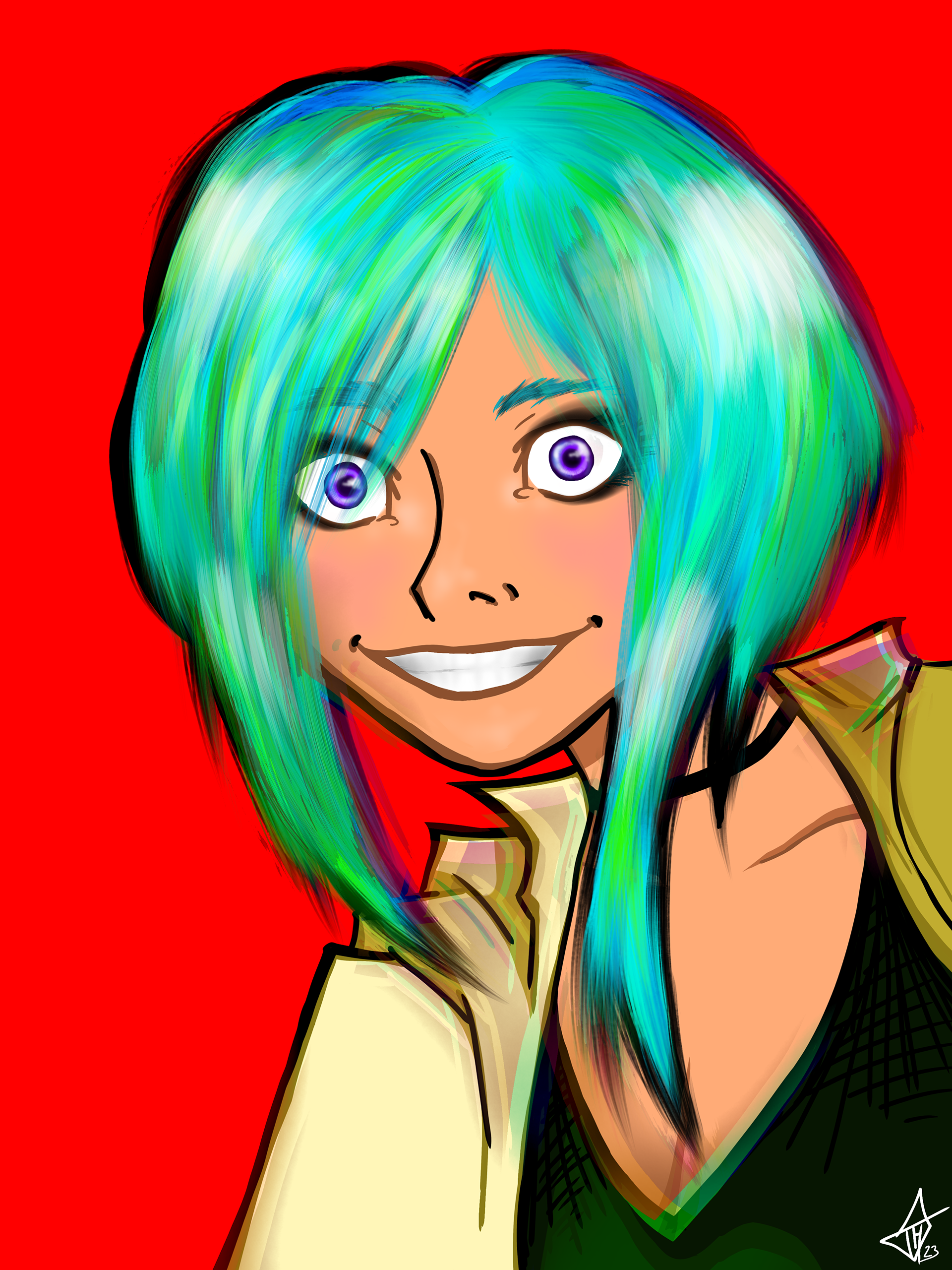 Red Greeny Smile