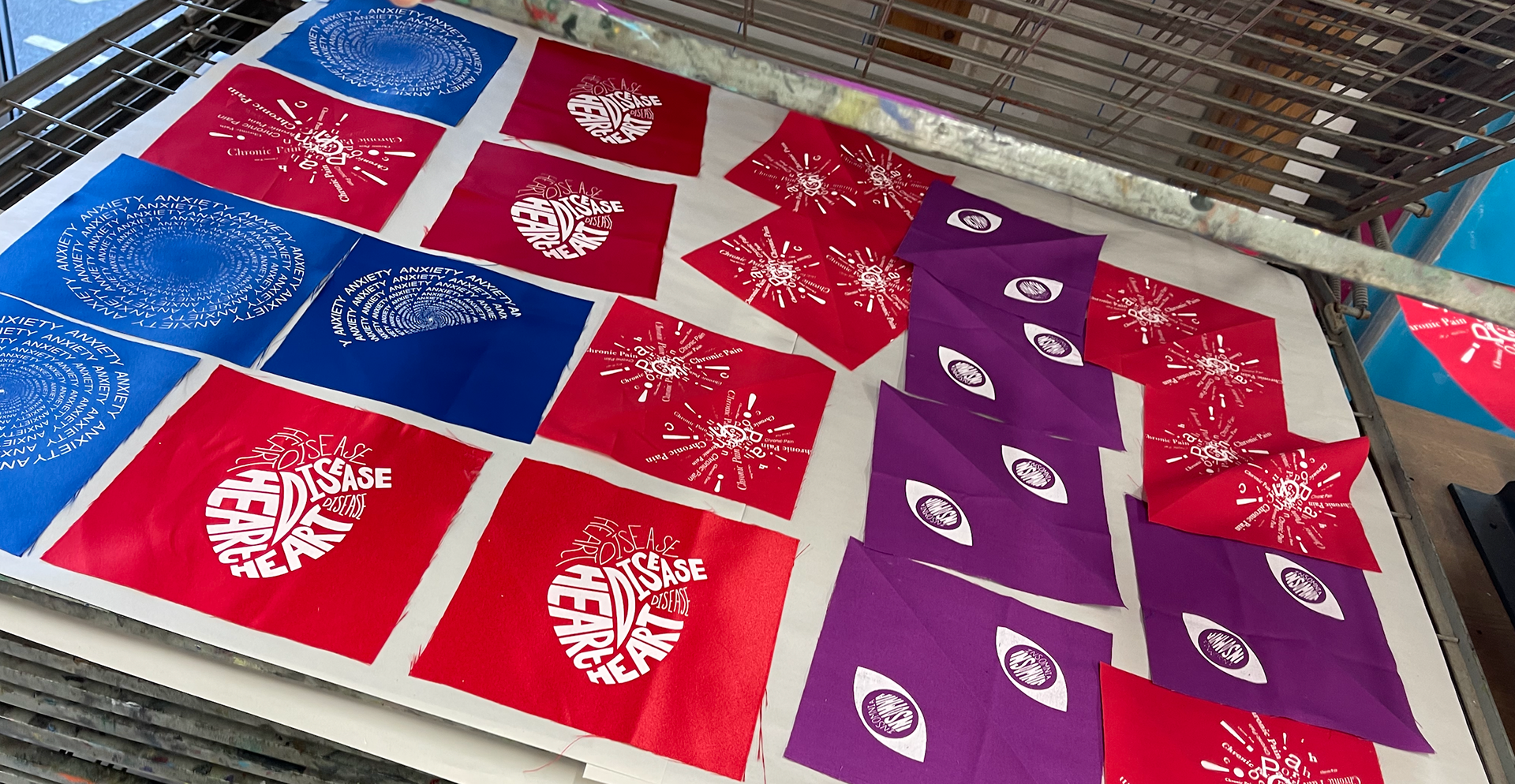 Screen-printed expressive typography
