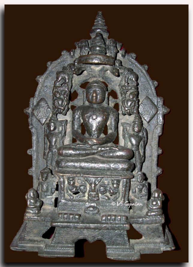 Seated Jaina bronze 1181 Circa