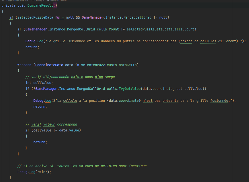 Script qui compare le dictionnaire de combinaison avec celui de résultat