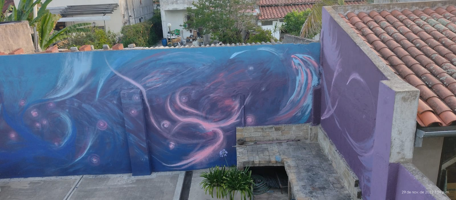 Fondo base, segunda pared. Galaxia