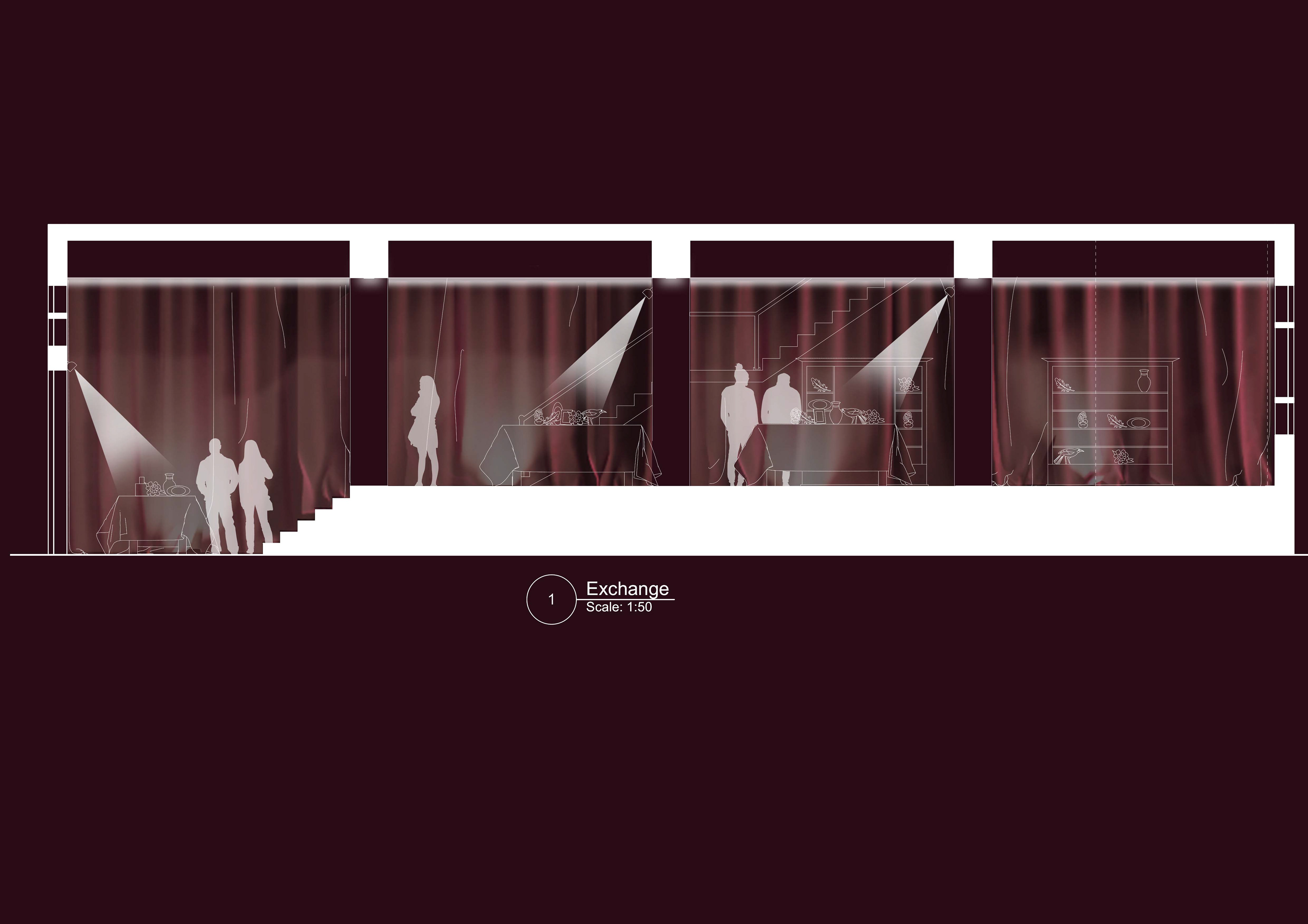 Ground floor(exchange moment) section