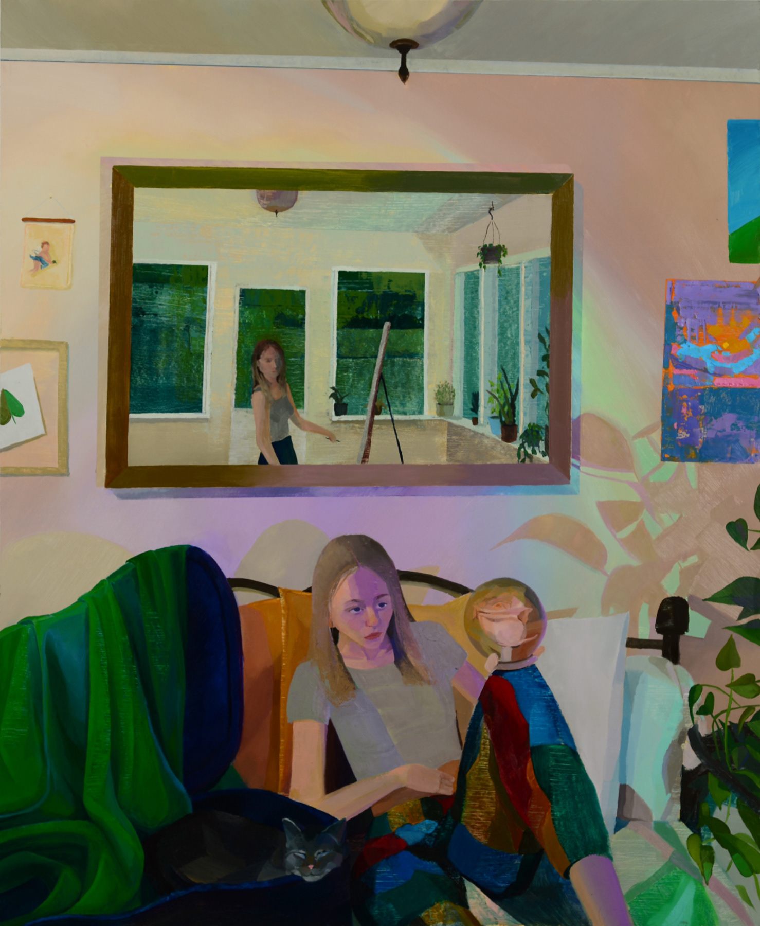 Her Name (2023) Oil on masonite, 48 x 60"