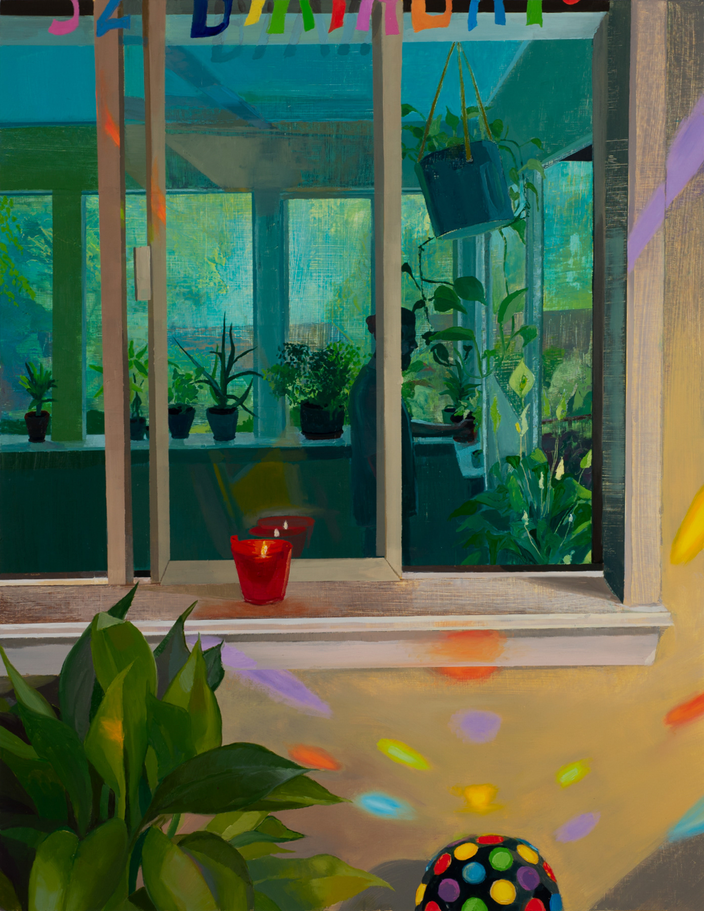 Birthday (2023) Oil on masonite, 38" x 48"