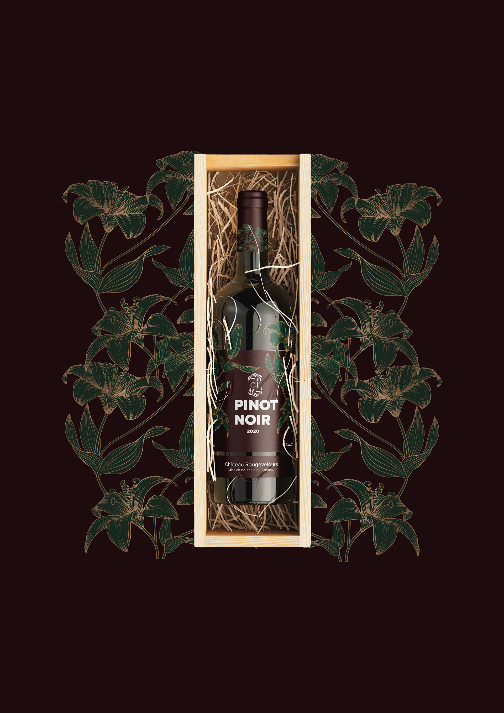 Conception graphique - Etiquette bouteille de vin