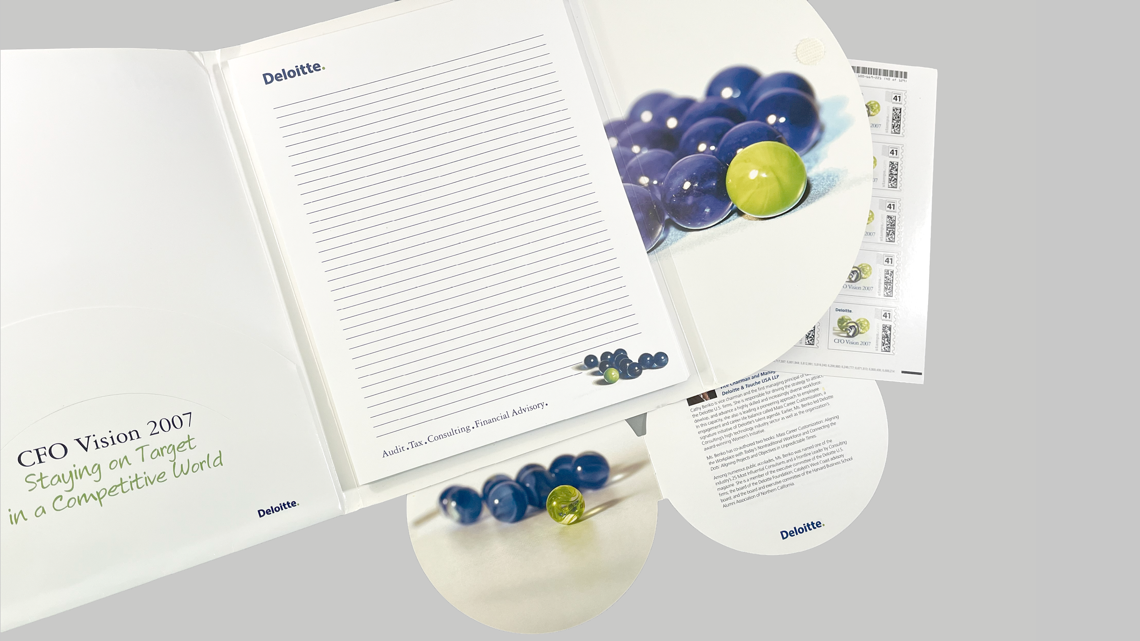 Conceptualized the marbles theming, shot all of the photography, utilized the round marble shape to build out the die cut designs.
