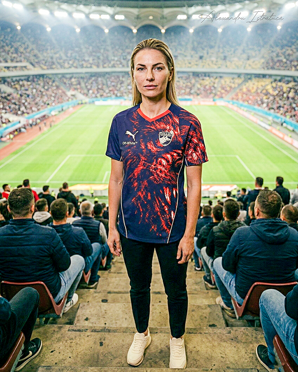 Supporter-context mockup in a stadium