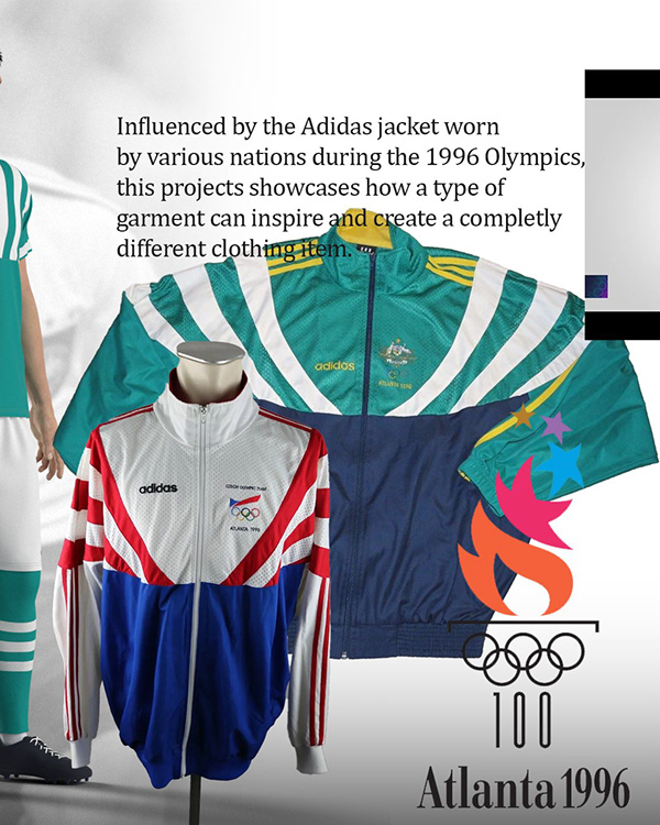 Olympic warm-up jacket references and concept explanation
