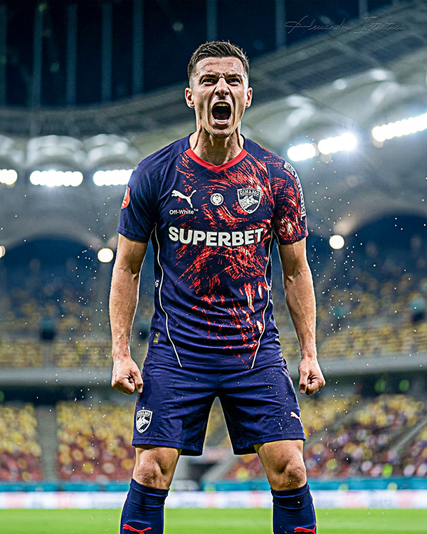 Match-context mockup of the Dinamo concept shirt