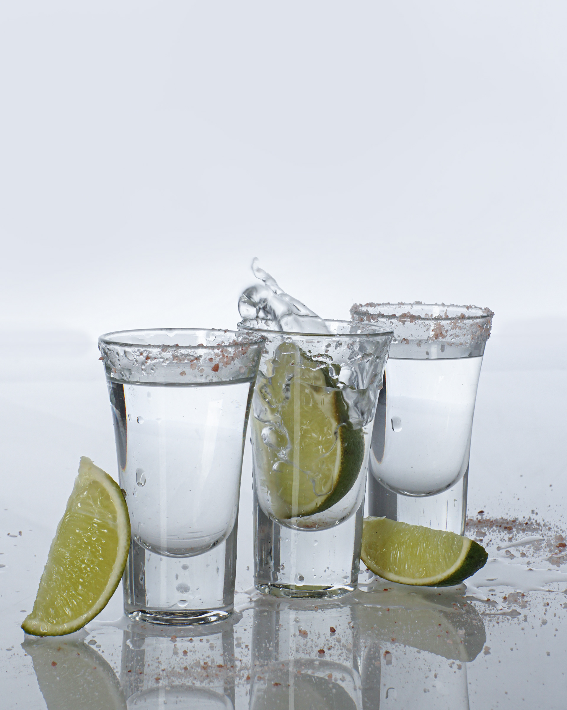 Shot glass product photography