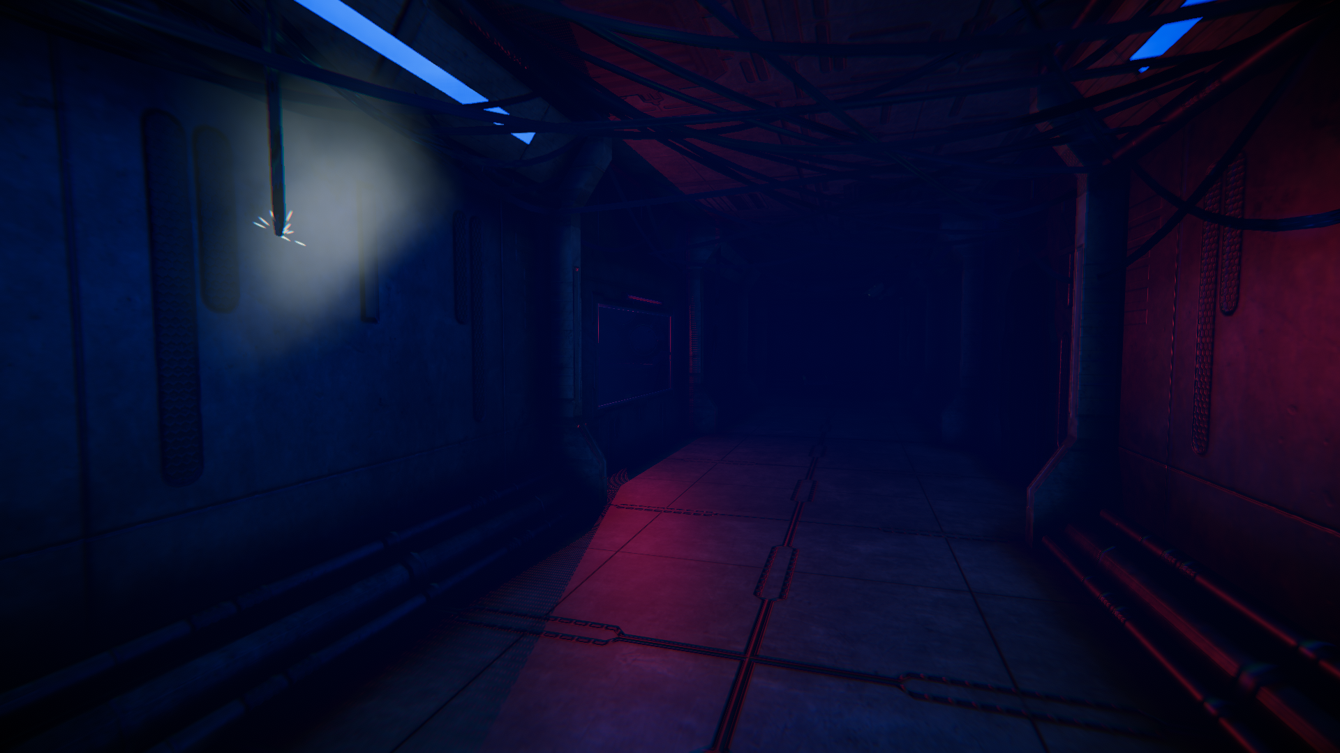 Corridor inside the facility.