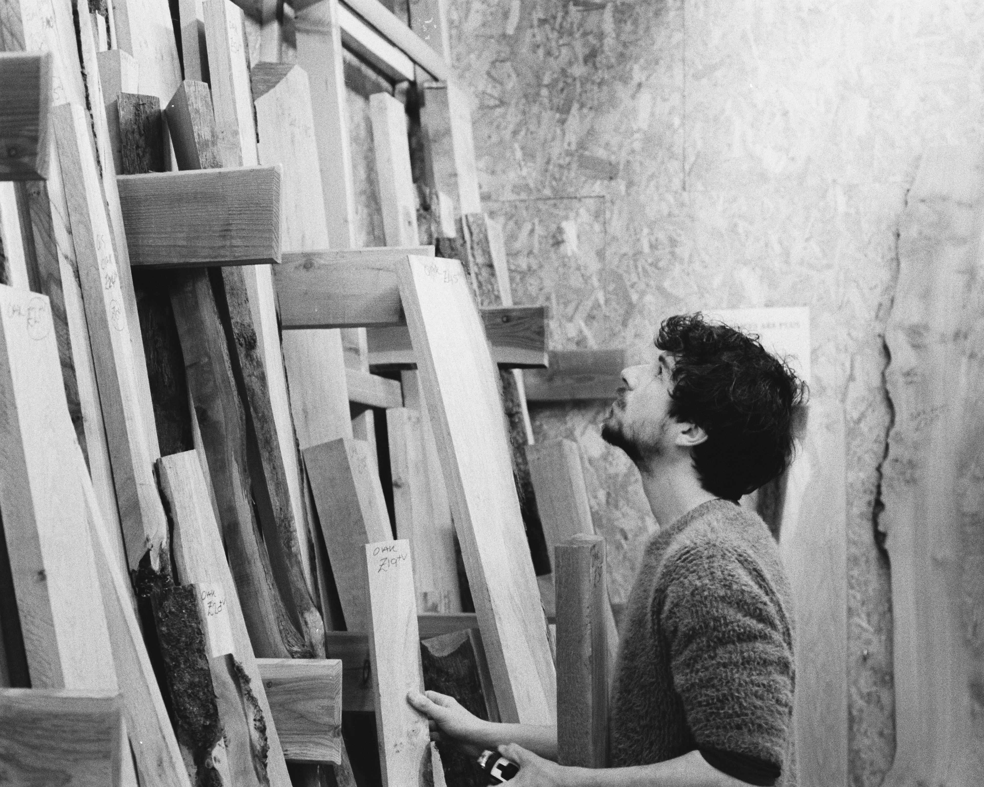 Selecting wood, from trees grown on native soil.