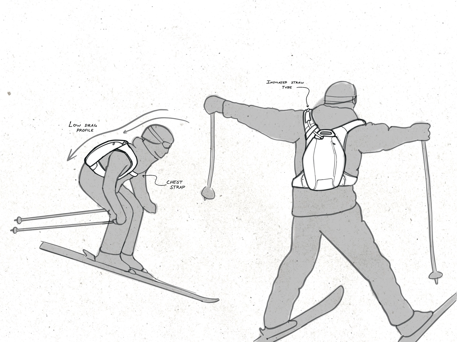 Hydro pack - full size for skiing