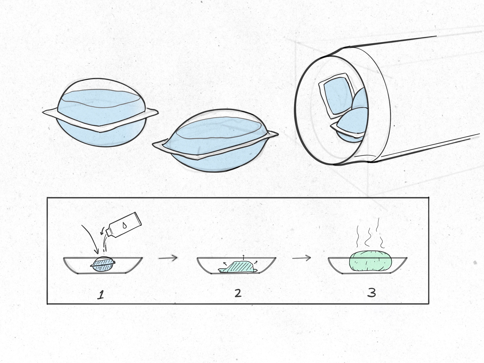 Rehydrated food pods