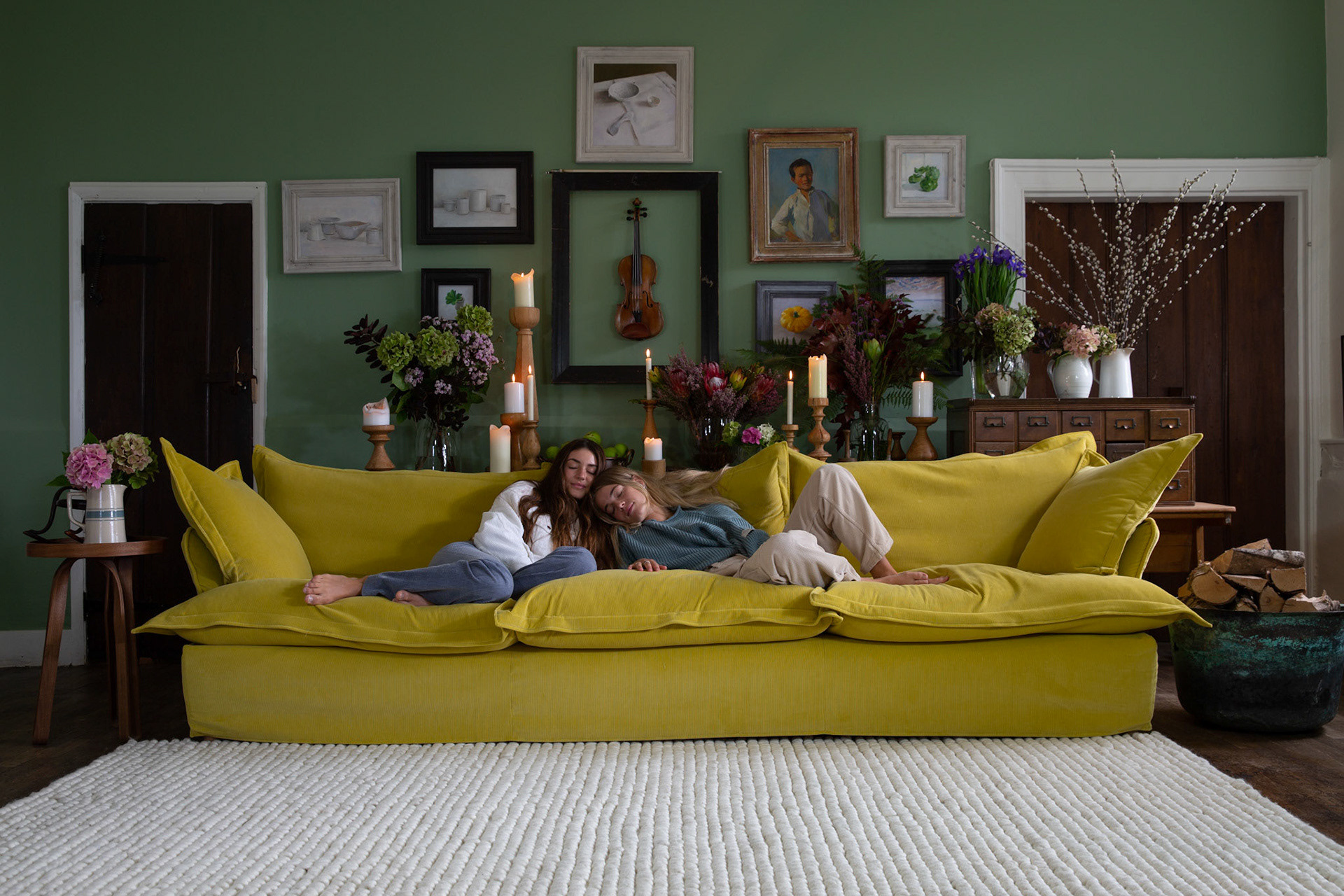 Customer Own Fabric - Song Pillow Edge Large Sofa