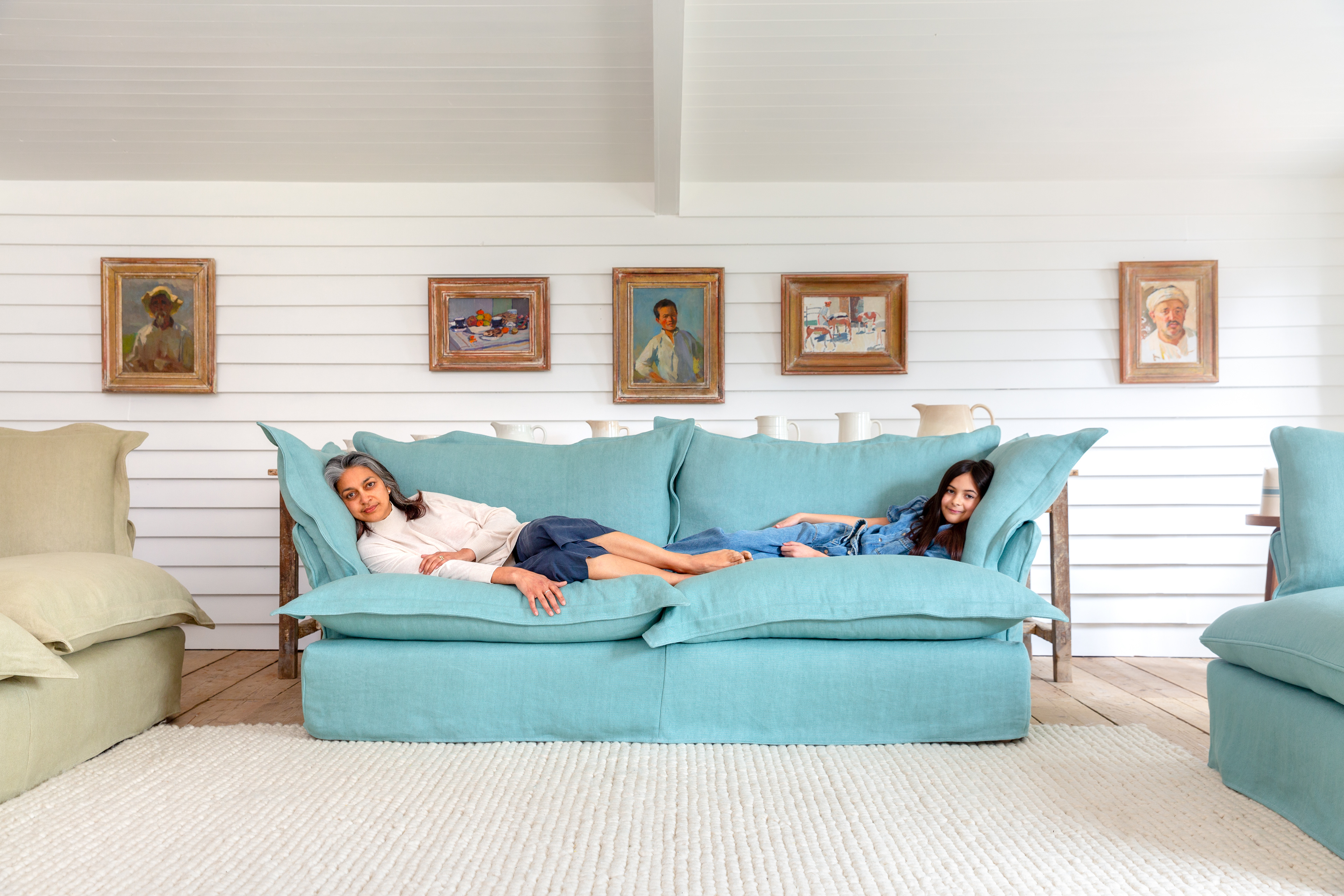 Celestine 100% Linen - Song Pillow Edge Sofa
