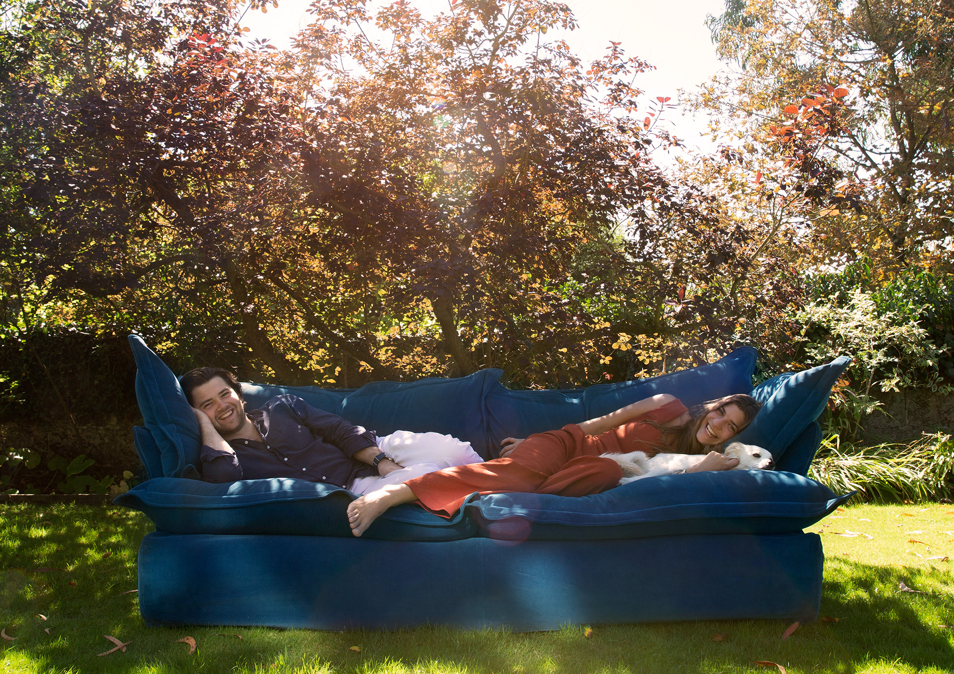 Peacock Corduroy - Song Pillow Edge Sofa
