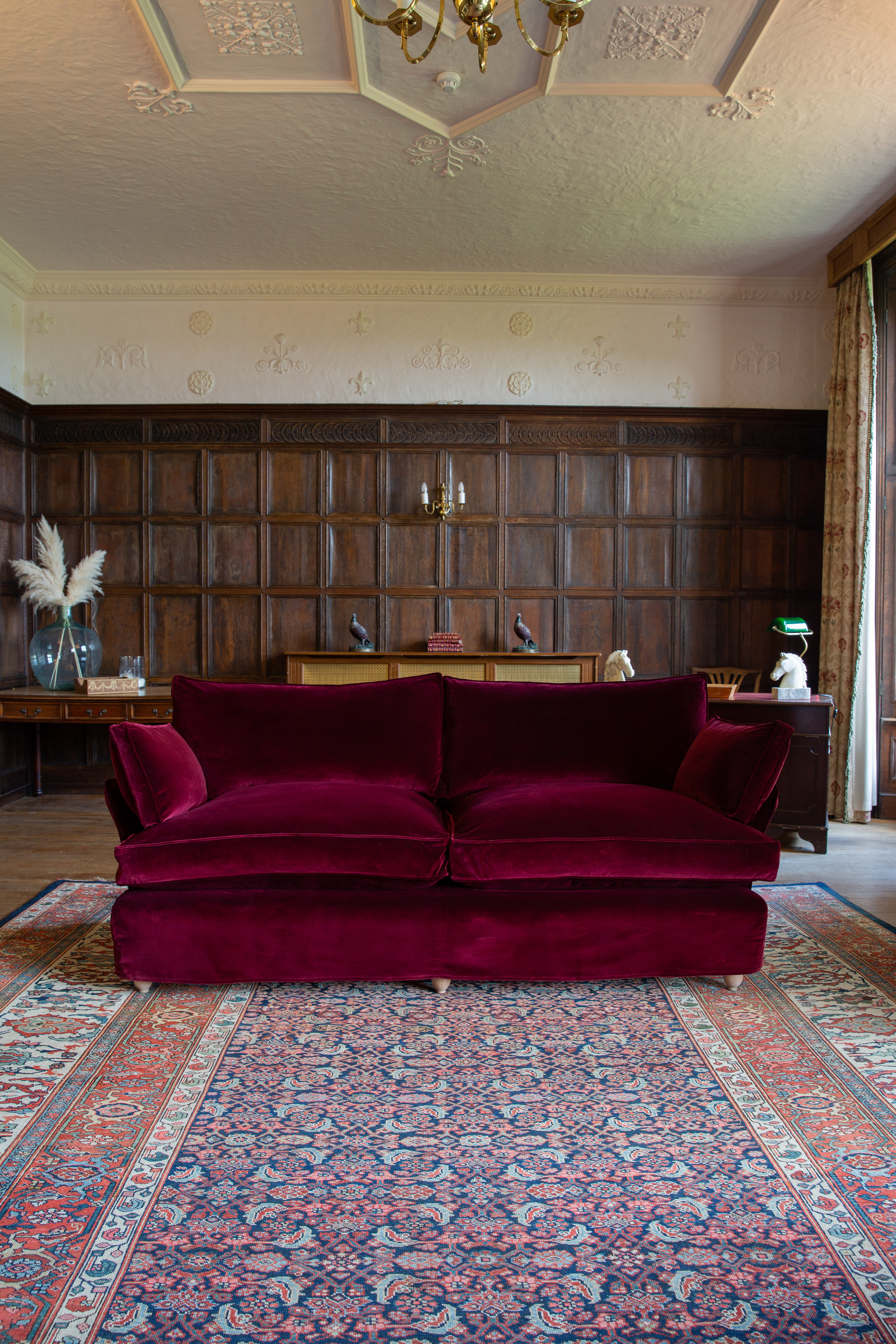 Sumac Velvet - Otter Box Edge Sofa