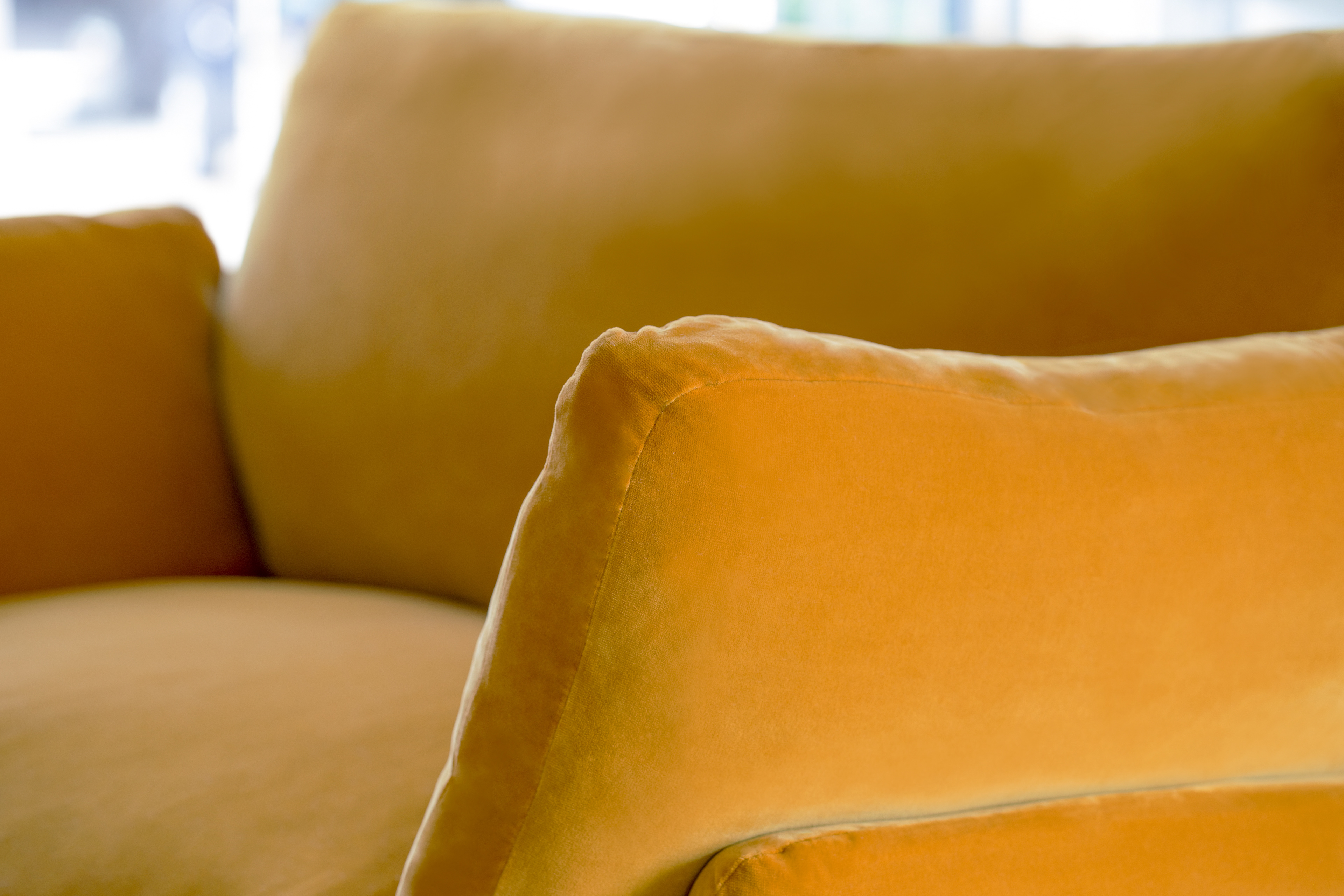 Cumin Velvet - Otter Soft Edge Love Seat