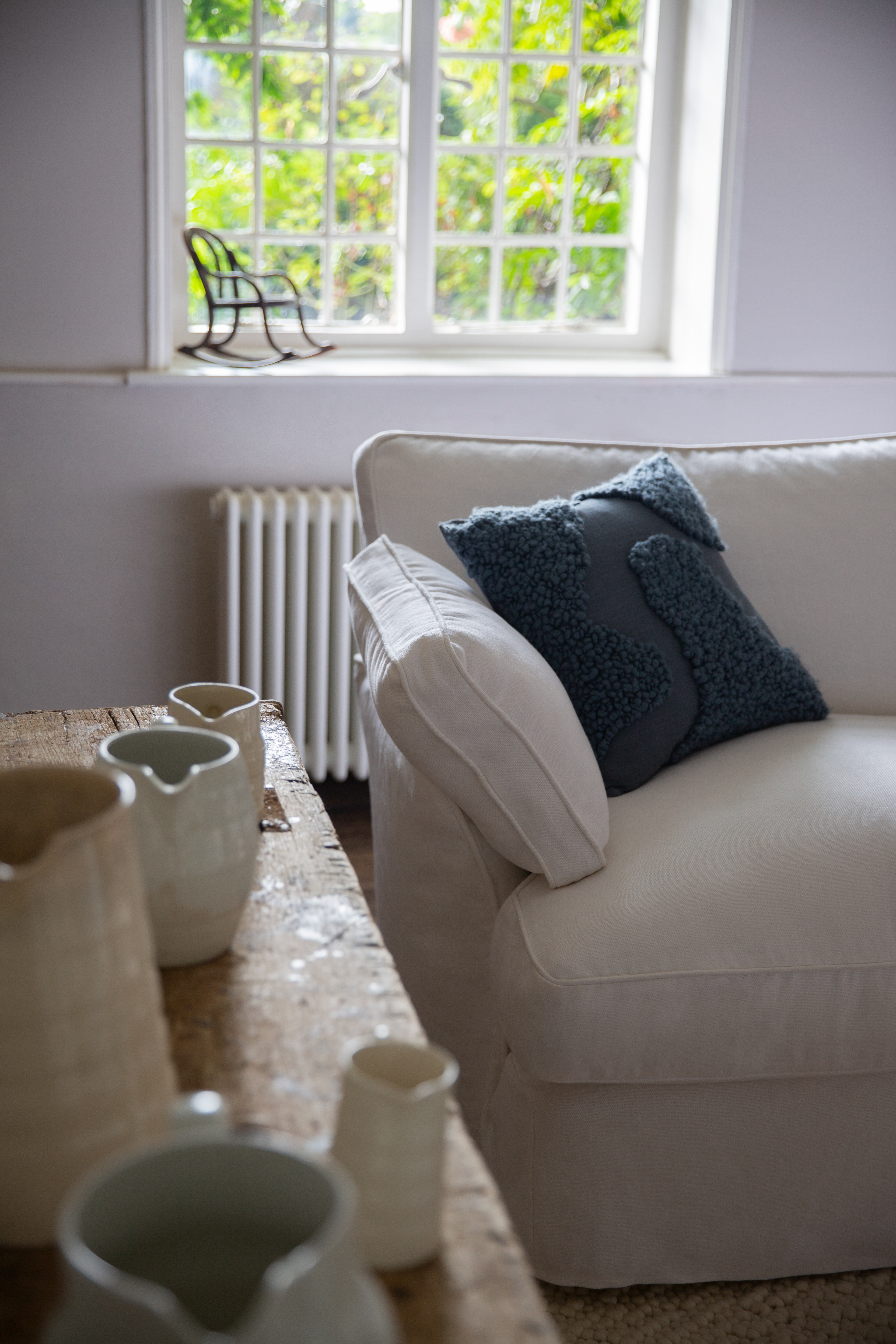 Selenite 100% Linen - Otter Box Edge Sofa