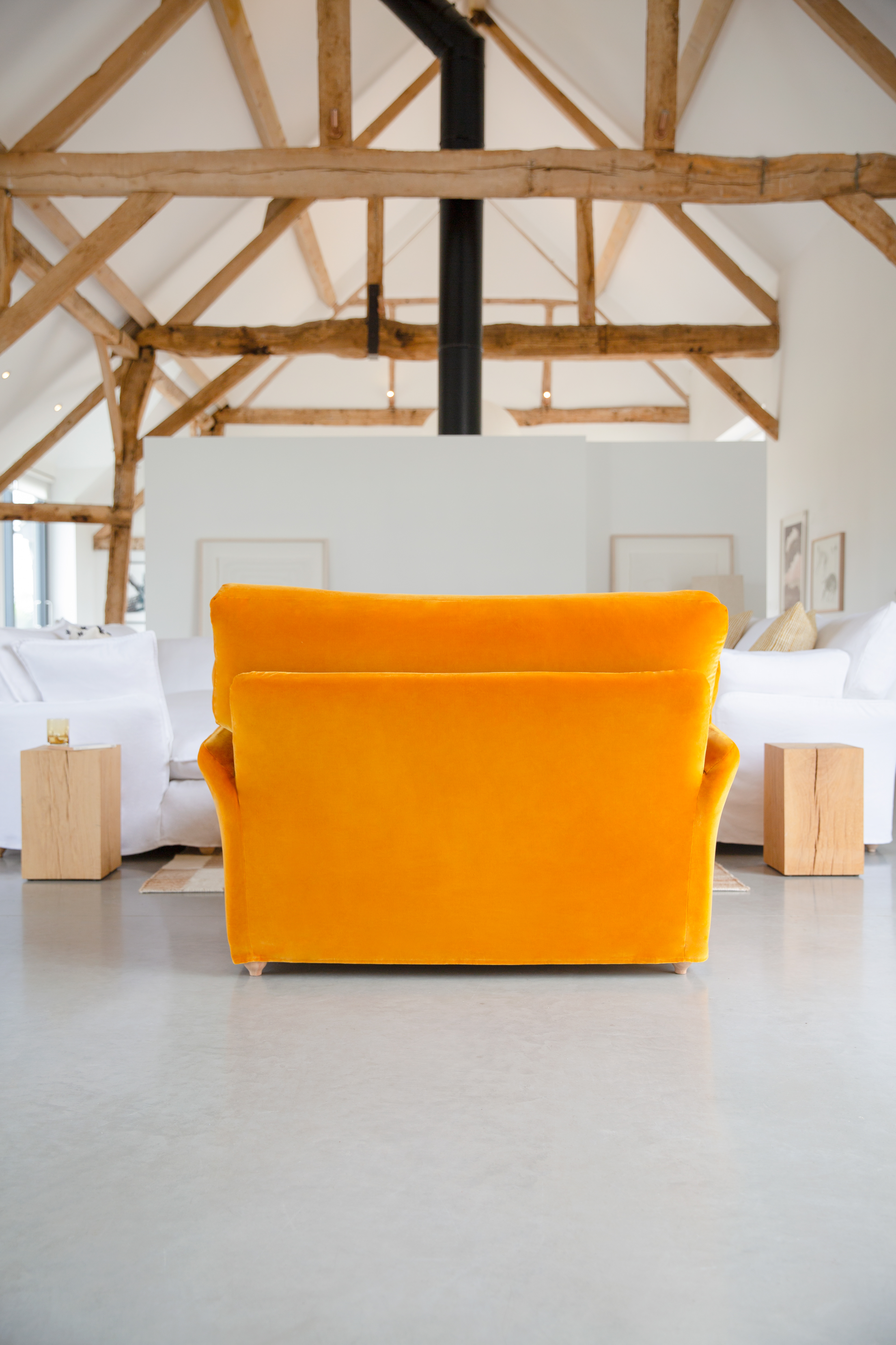Cumin Velvet - Otter Soft Edge Love Seat