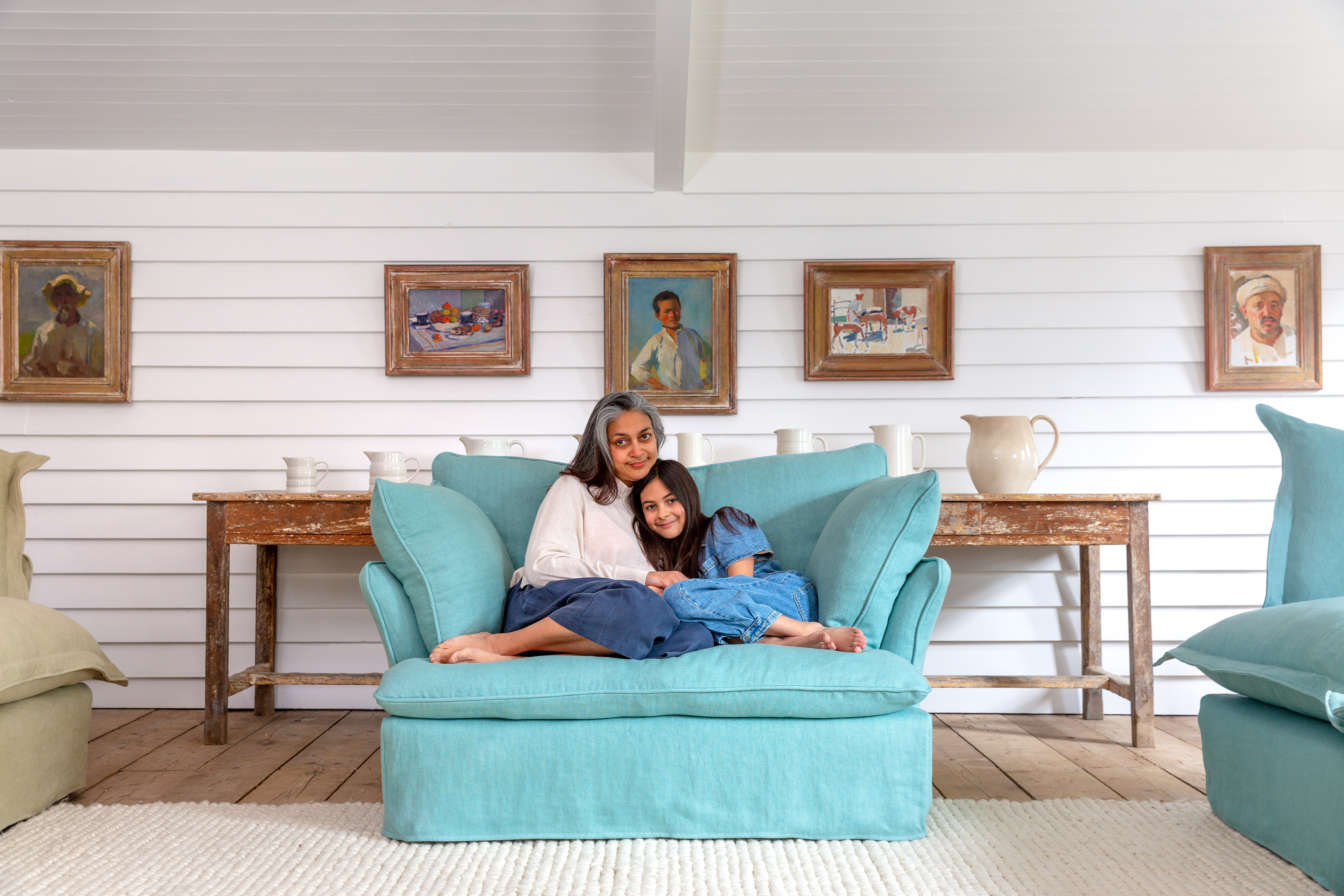 Celestine 100% Linen - Marnie Piped Love Seat