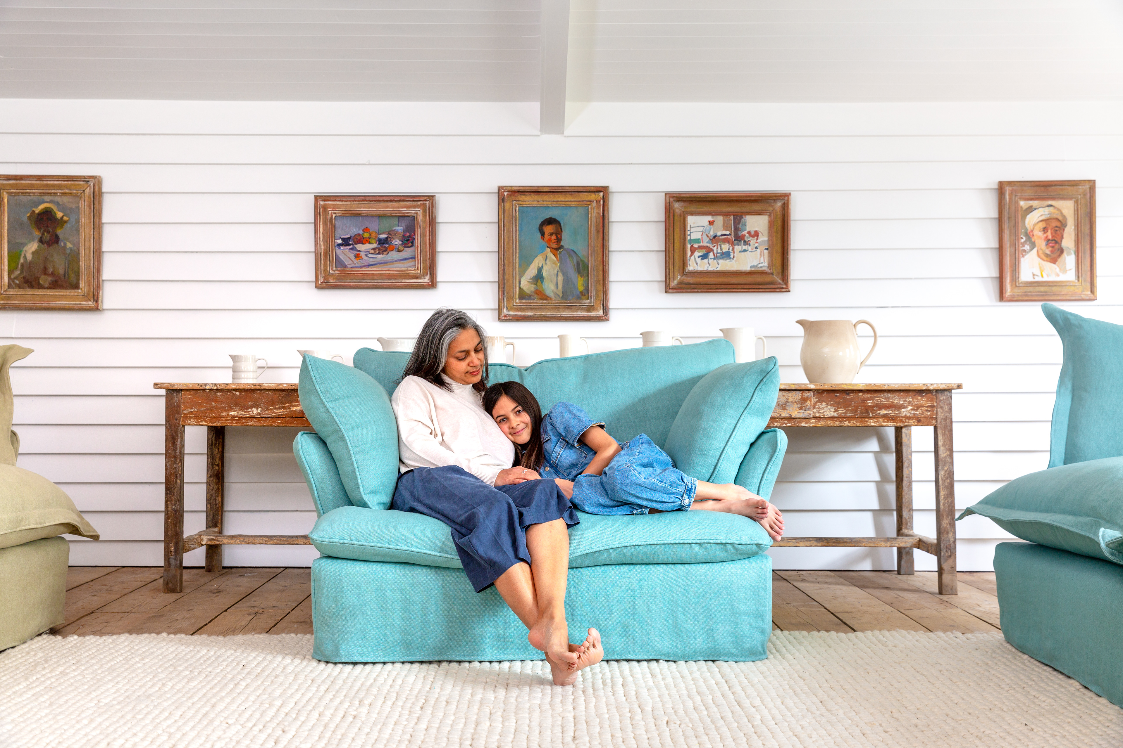 Celestine 100% Linen - Marnie Piped Love Seat