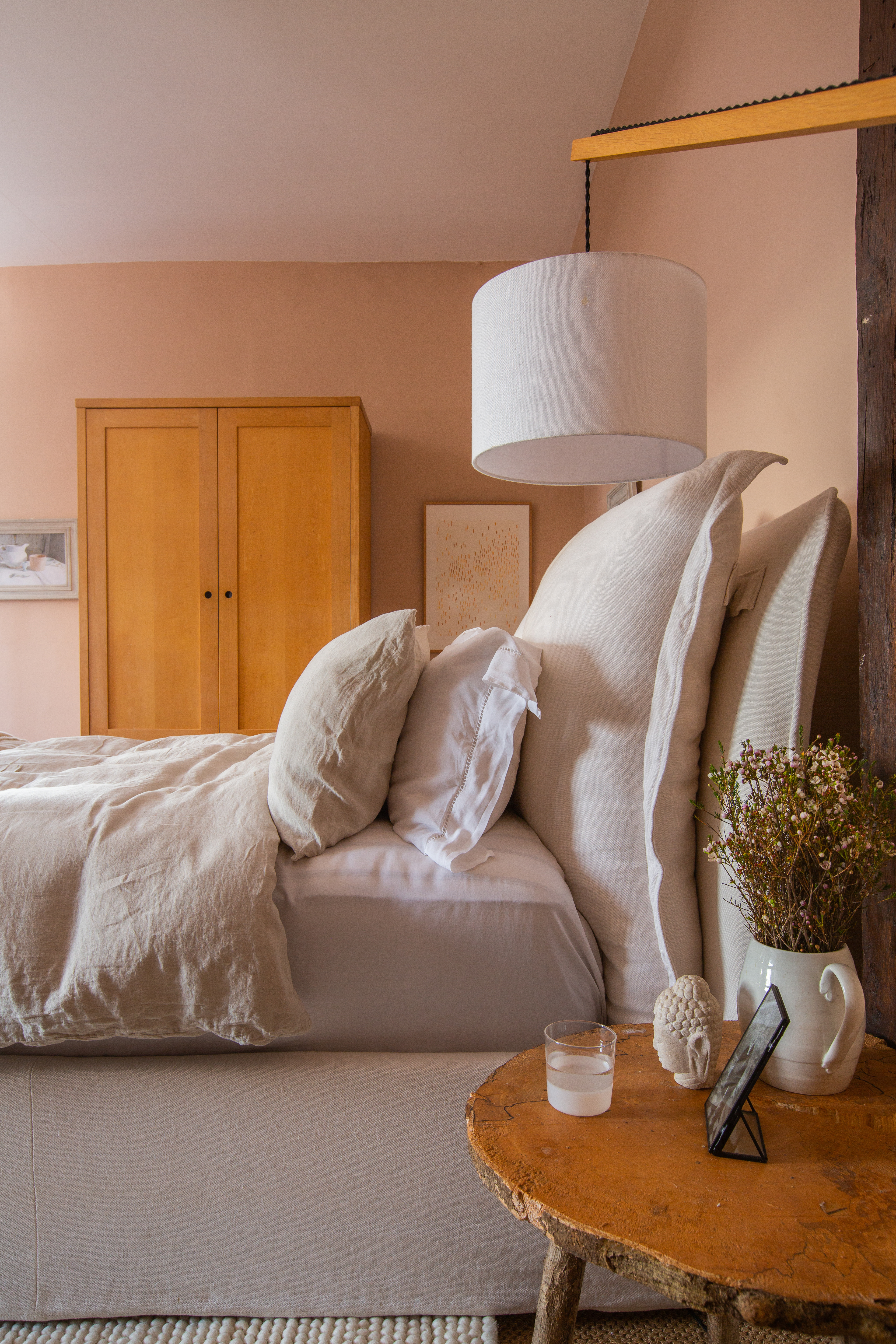 Moonstone 100% Linen - Song Pillow Edge Headboard