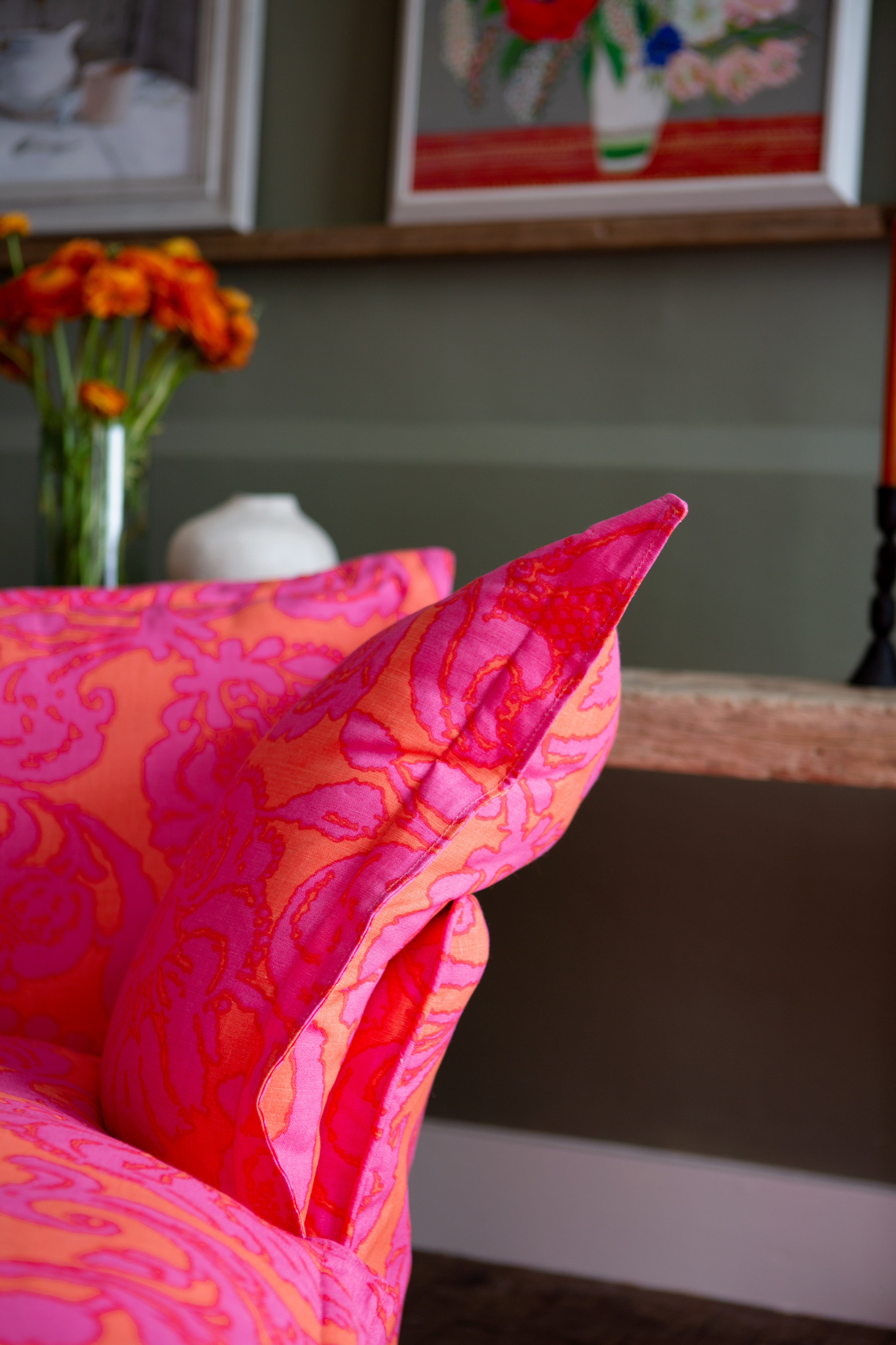 Customer Own Fabric - Song Pillow Edge Armchair Chaise