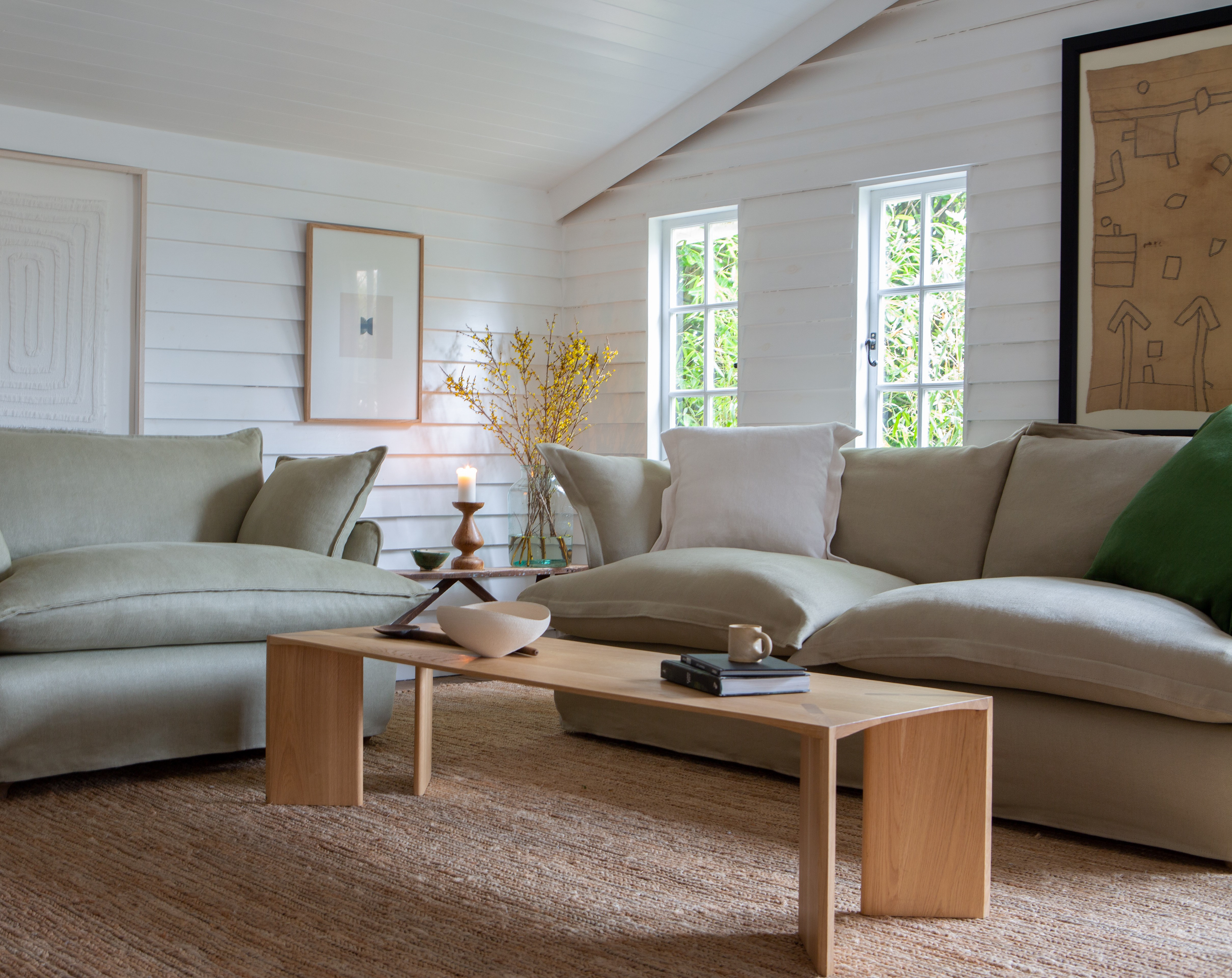 Jasper 100% Linen - Song Pillow Edge Sofa