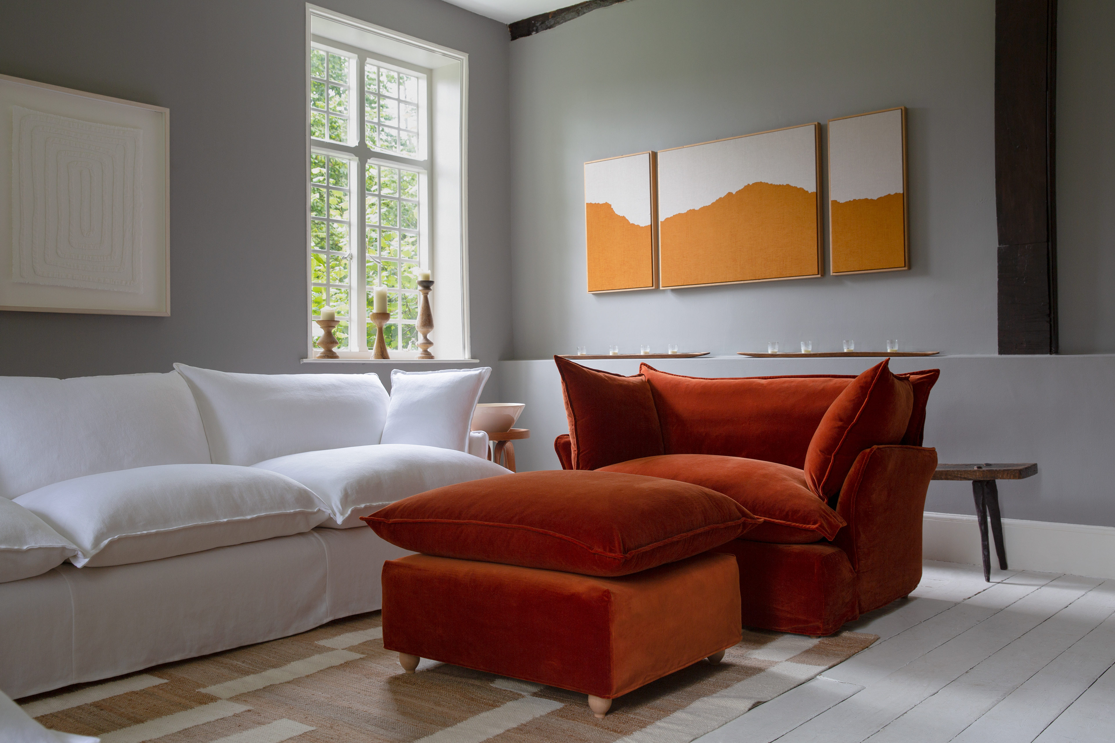 Paprika Velvet - Song Short Pillow Edge Love Seat