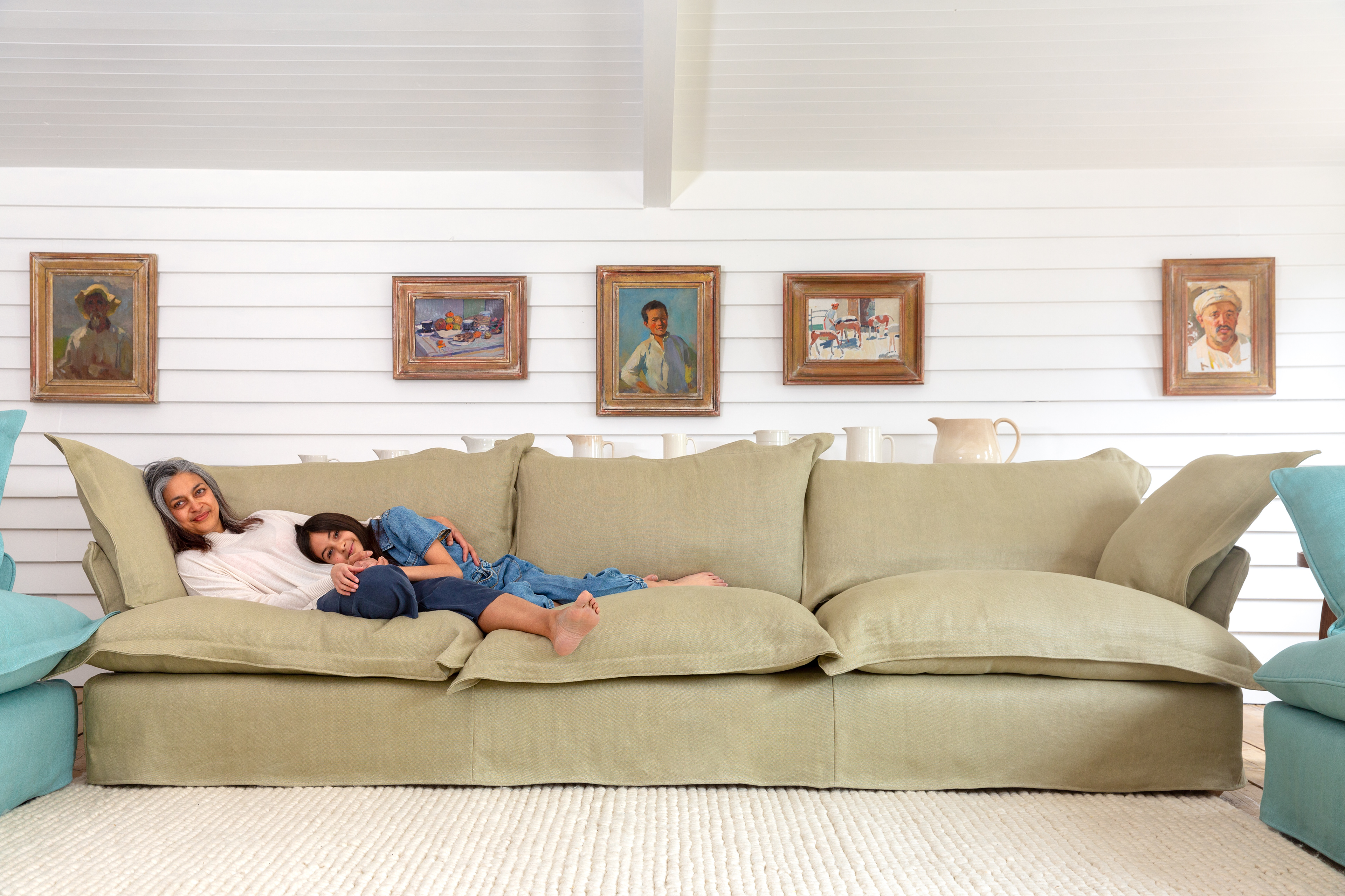 Jasper 100% Linen - Song Pillow Edge Large Sofa