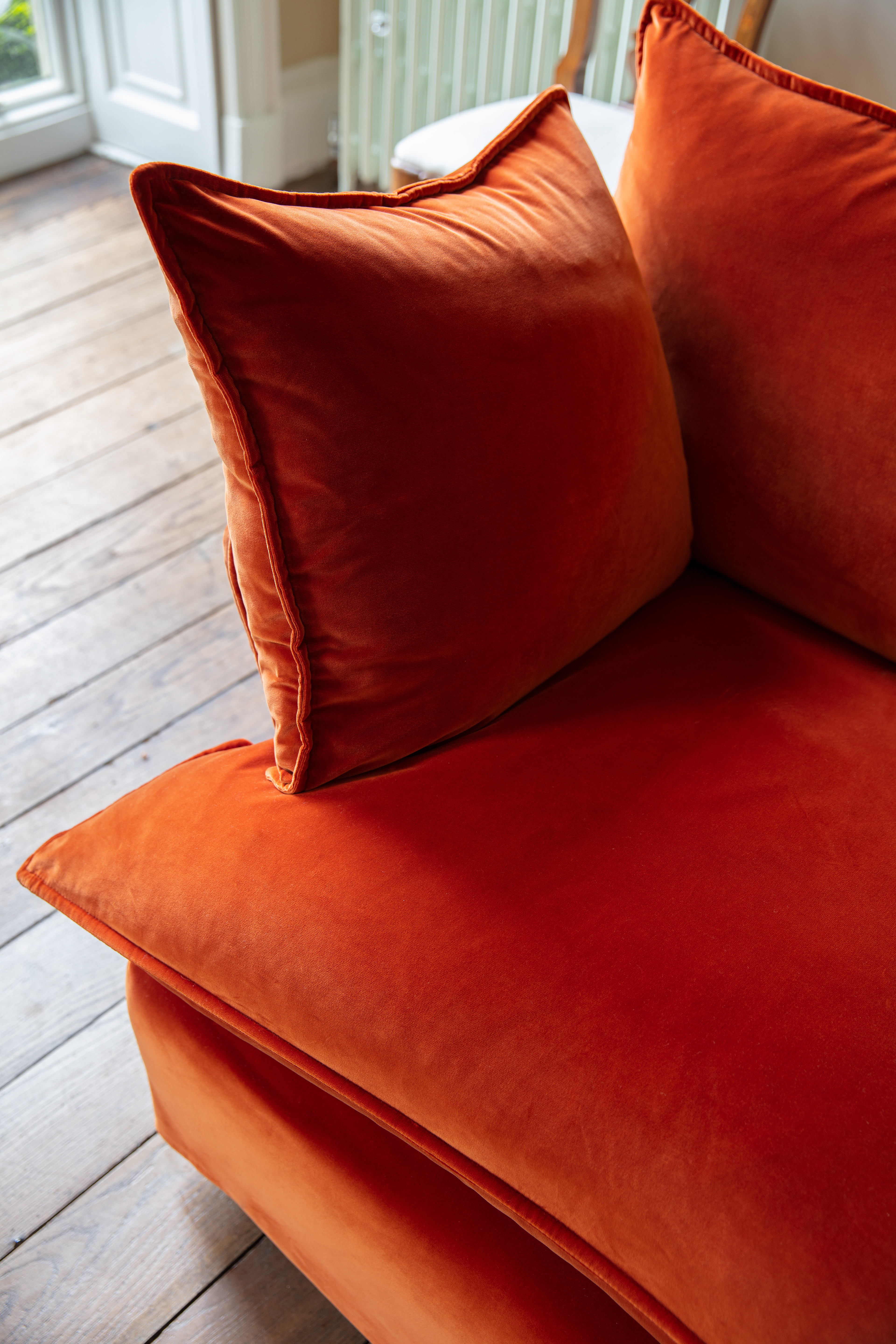 Paprika Velvet - Song Short Pillow Edge Large Sofa