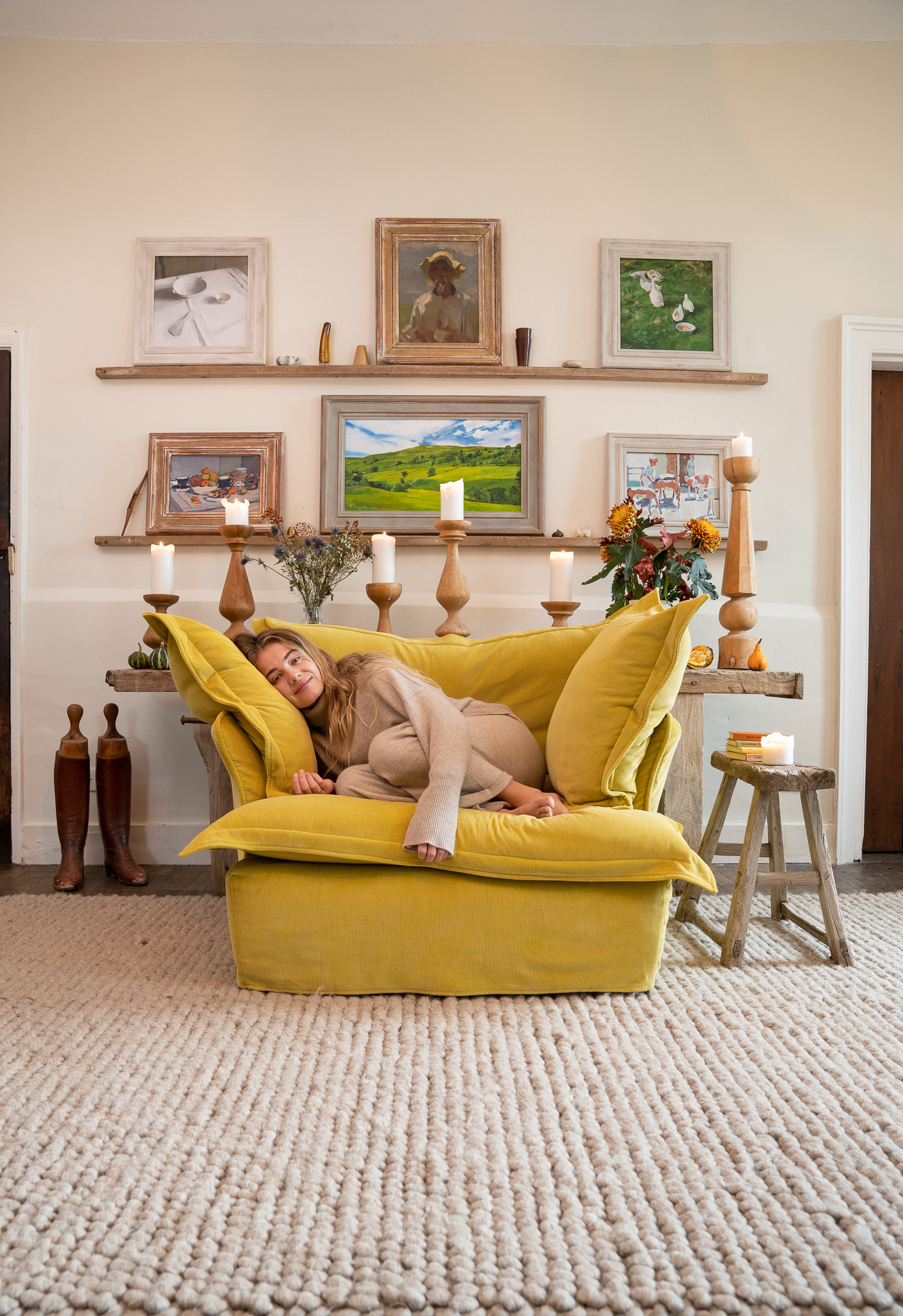 Customer Own Fabric - Song Pillow Edge Armchair
