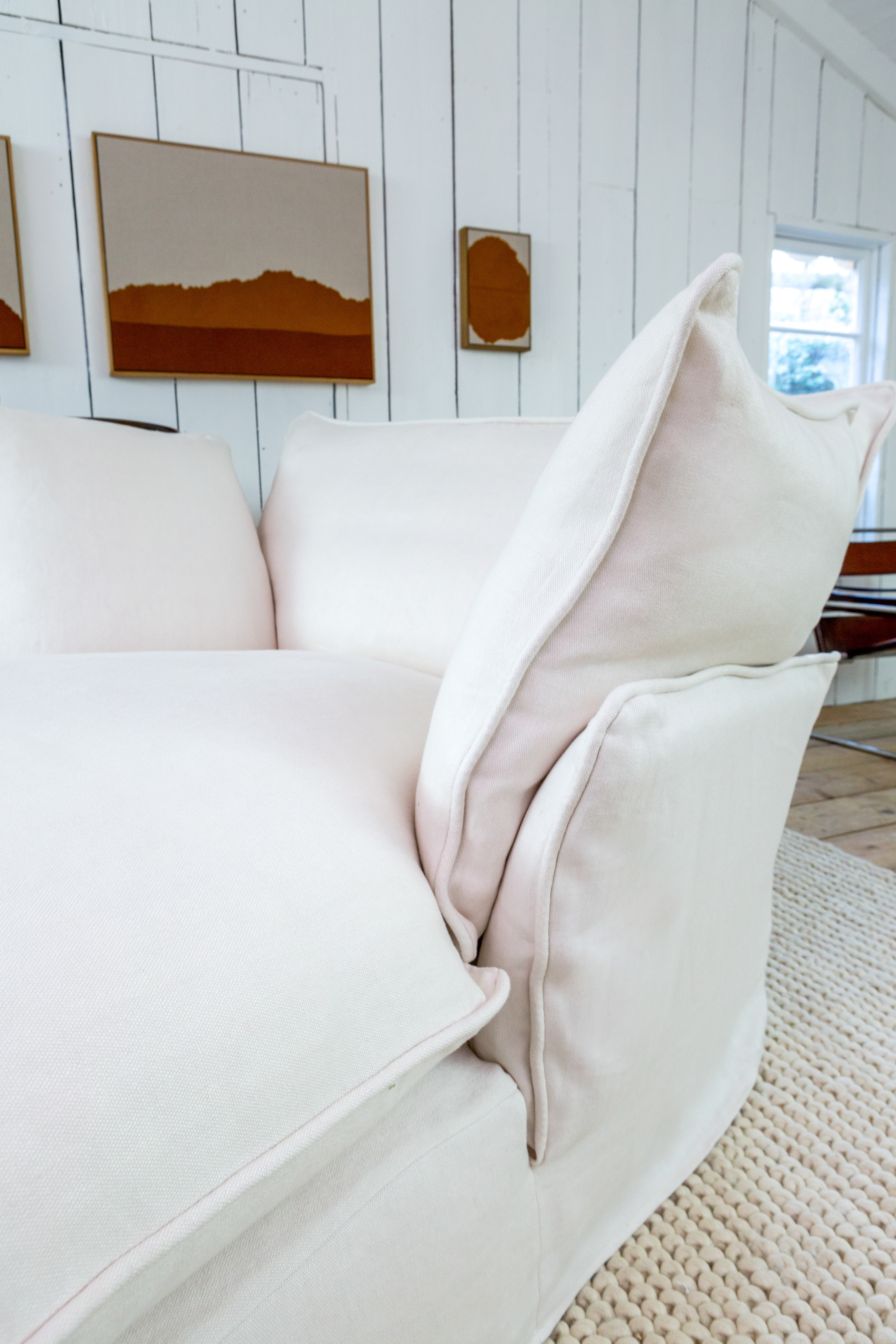 Moonstone 100% Linen - Marnie Piped Armchair Chaise (Coming to US and Aus in 2022)