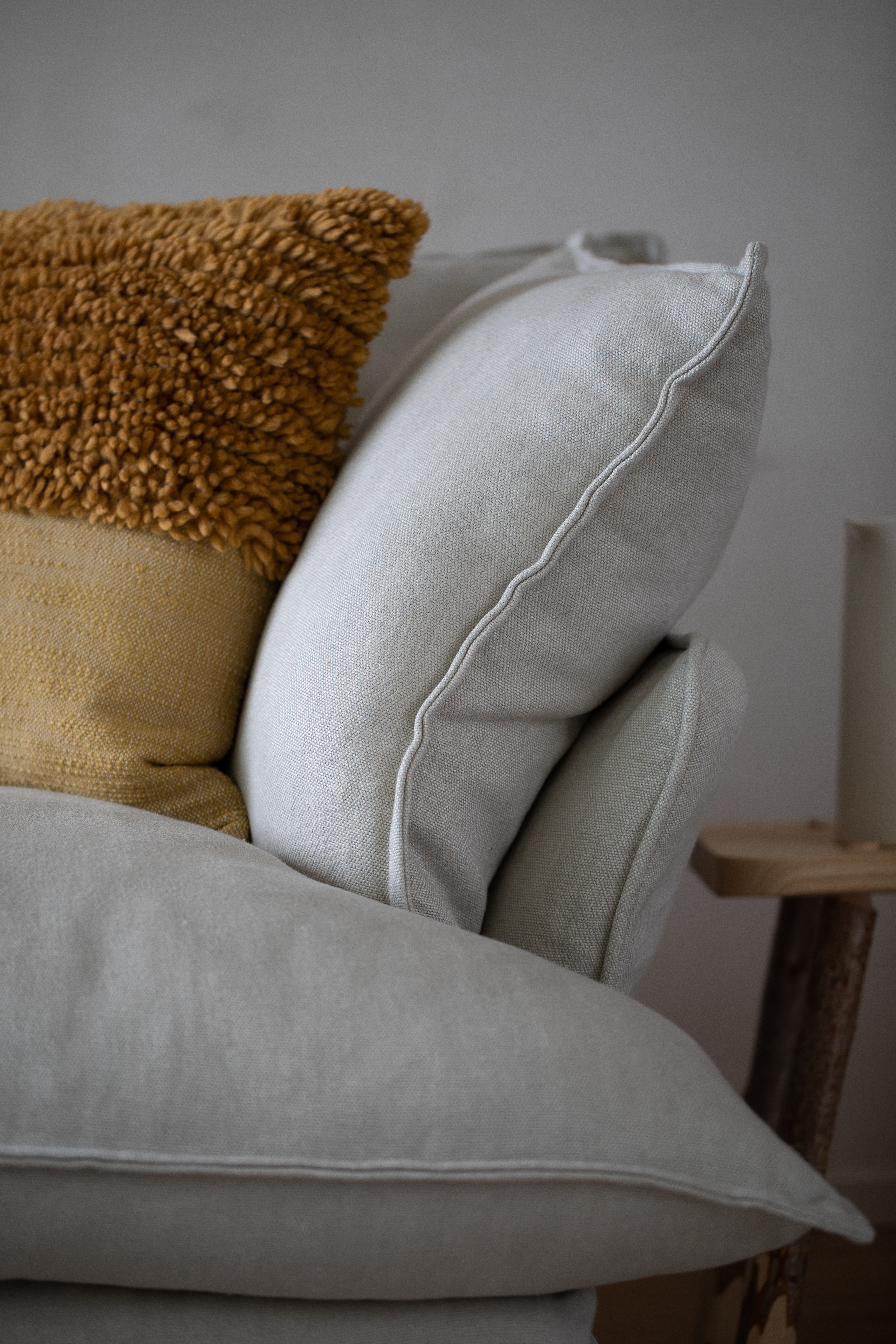 Sunstone 100% Linen - Song Short Pillow Edge 2x3 Corner Sofa
