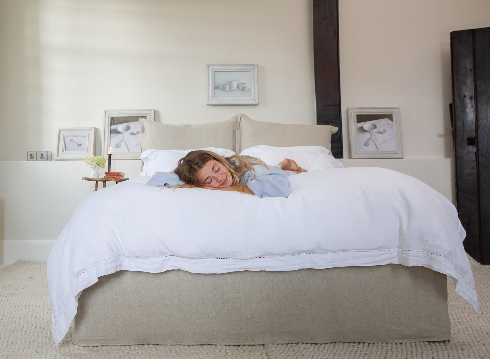 Sunstone 100% Linen - Song Pillow Edge King Bed