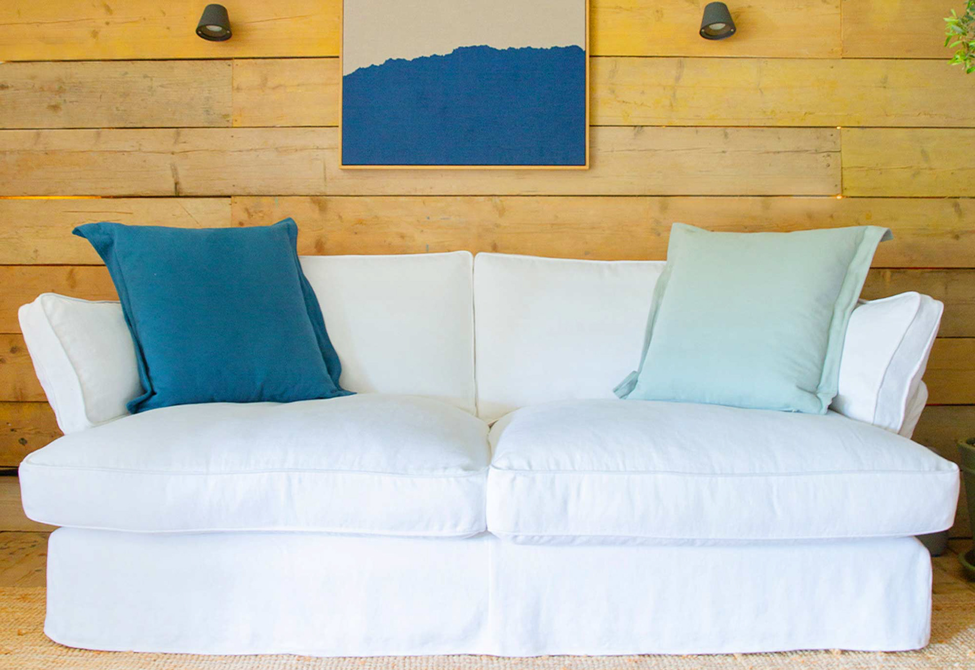 Selenite 100% Linen - Otter Box Edge Sofa