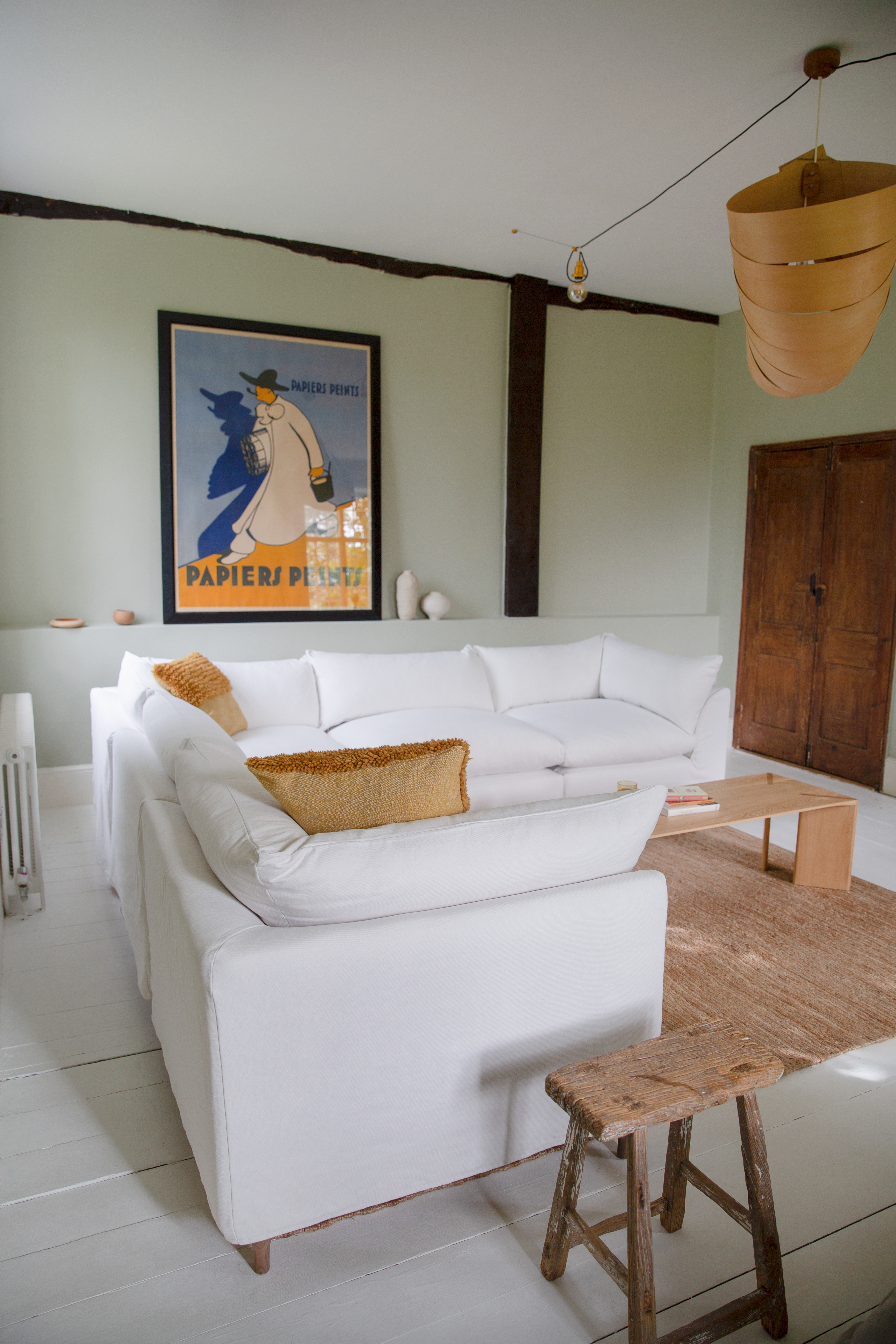 Moonflower White Brushed Cotton - Orlando Large Corner Sofa (Coming to US & Aus in 2022)