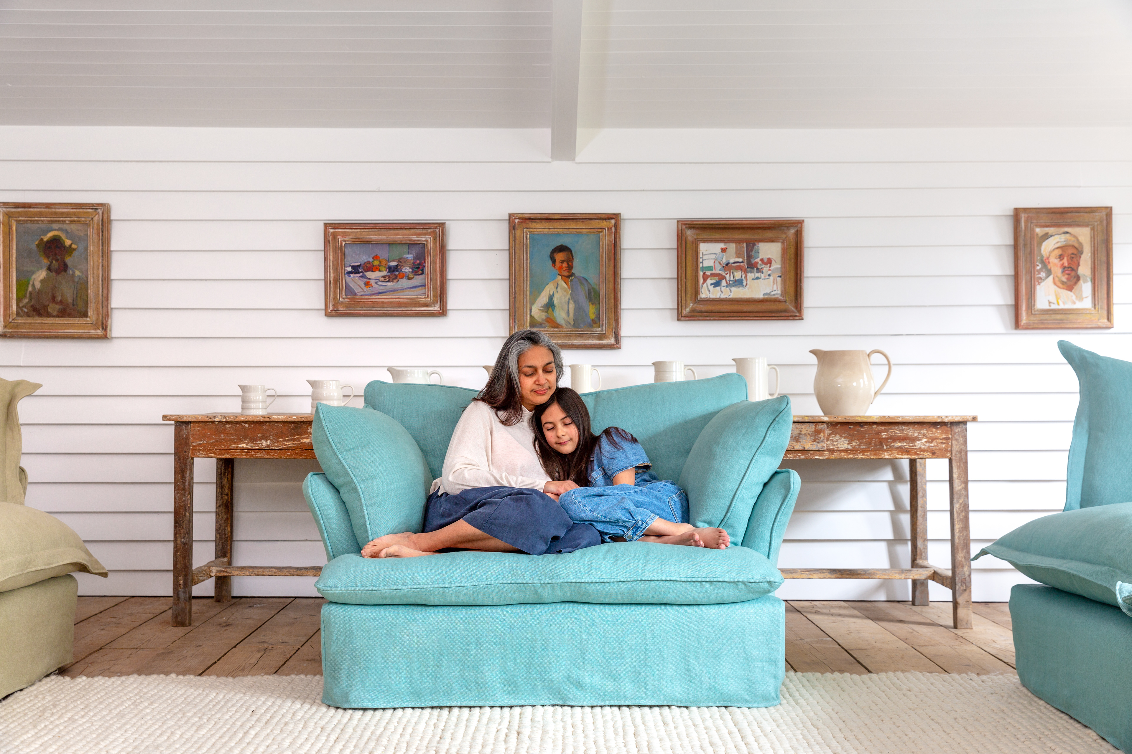 Celestine 100% Linen - Marnie Piped Love Seat