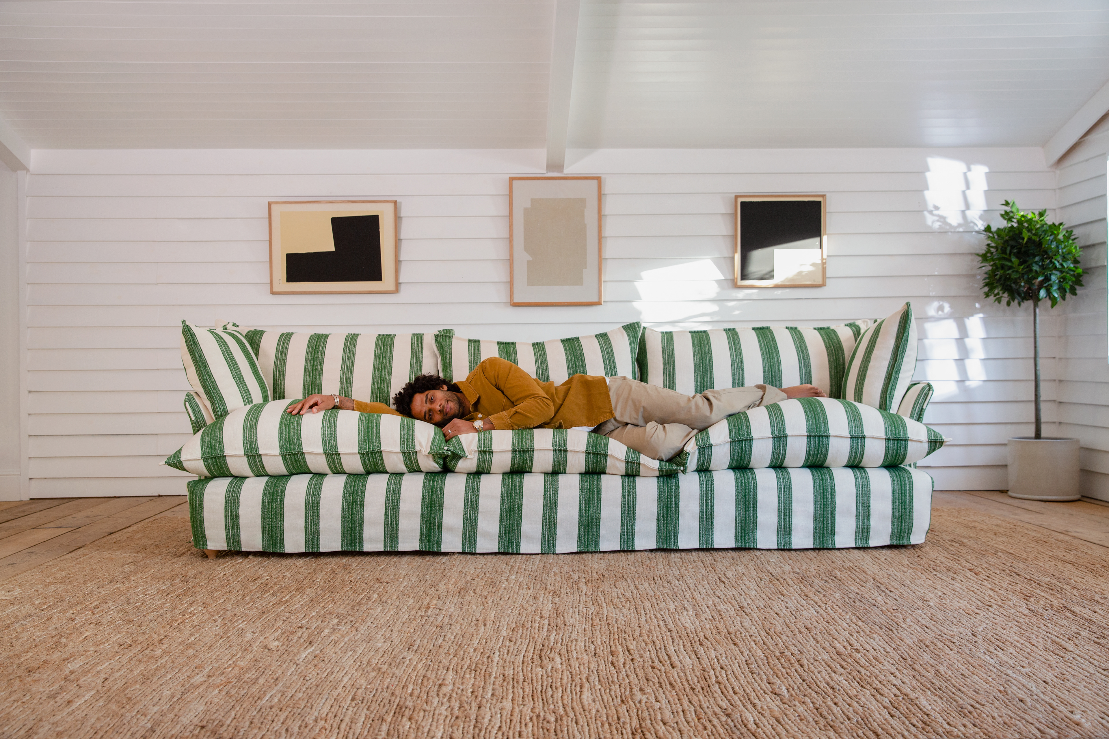 Customer Own Fabric Fabric - Song Short Pillow Edge Large Sofa