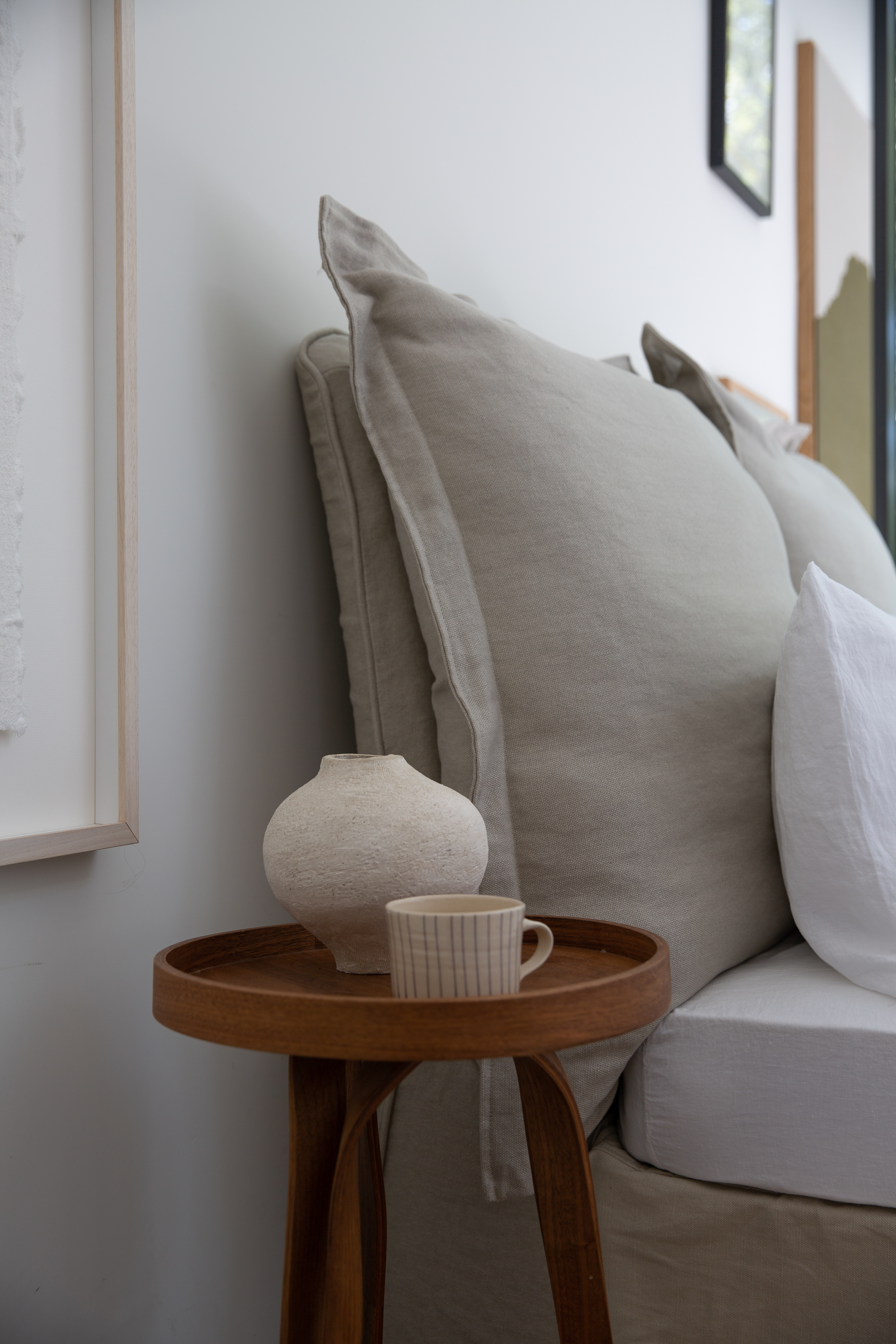 Sunstone 100% Linen - Song Pillow Edge Double Headboard & Valance