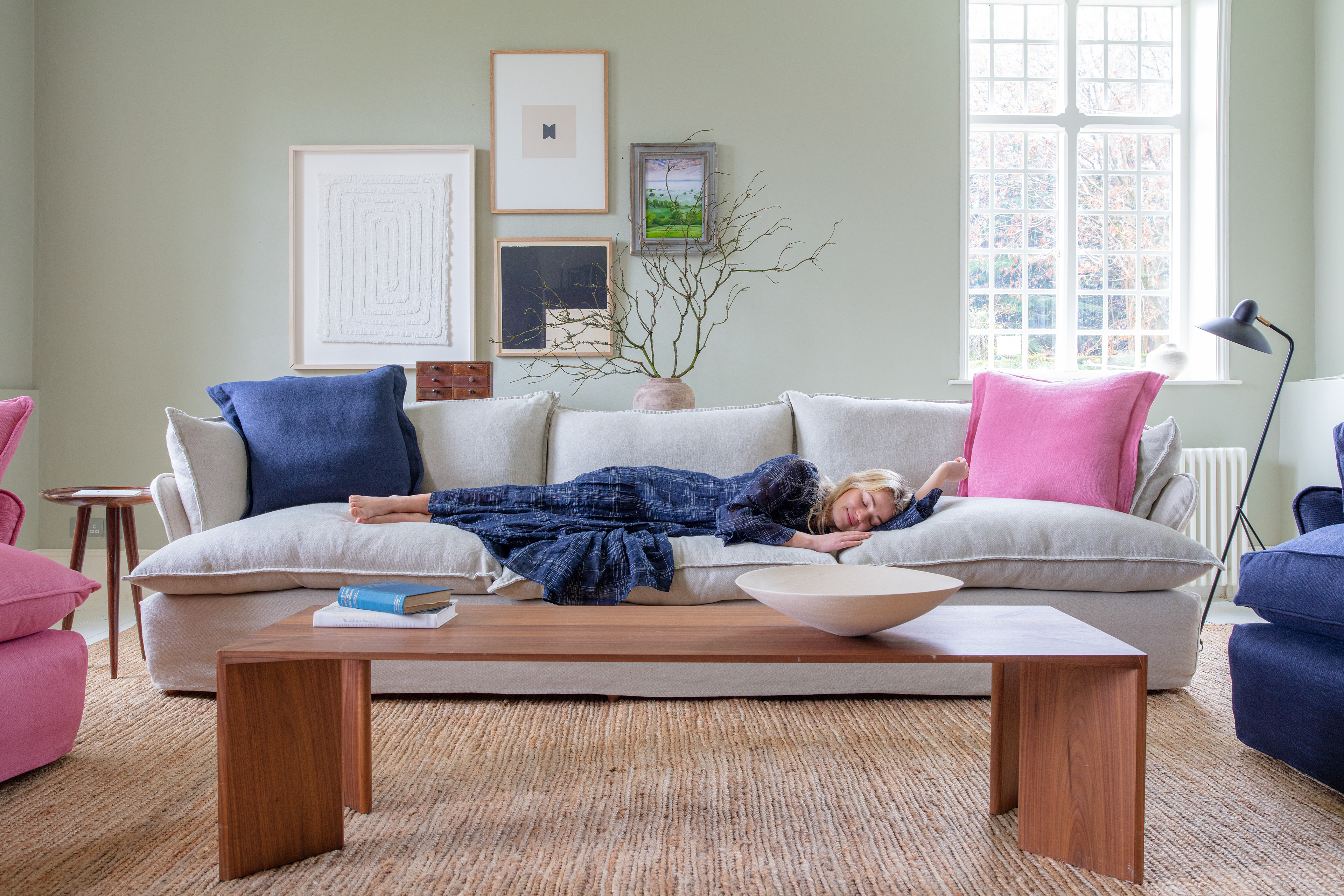 Jasper 100% Linen - Song Pillow Edge Large Sofa